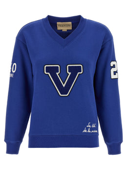 Valentino Garavani Blauer Baumwoll-Sweatshirt