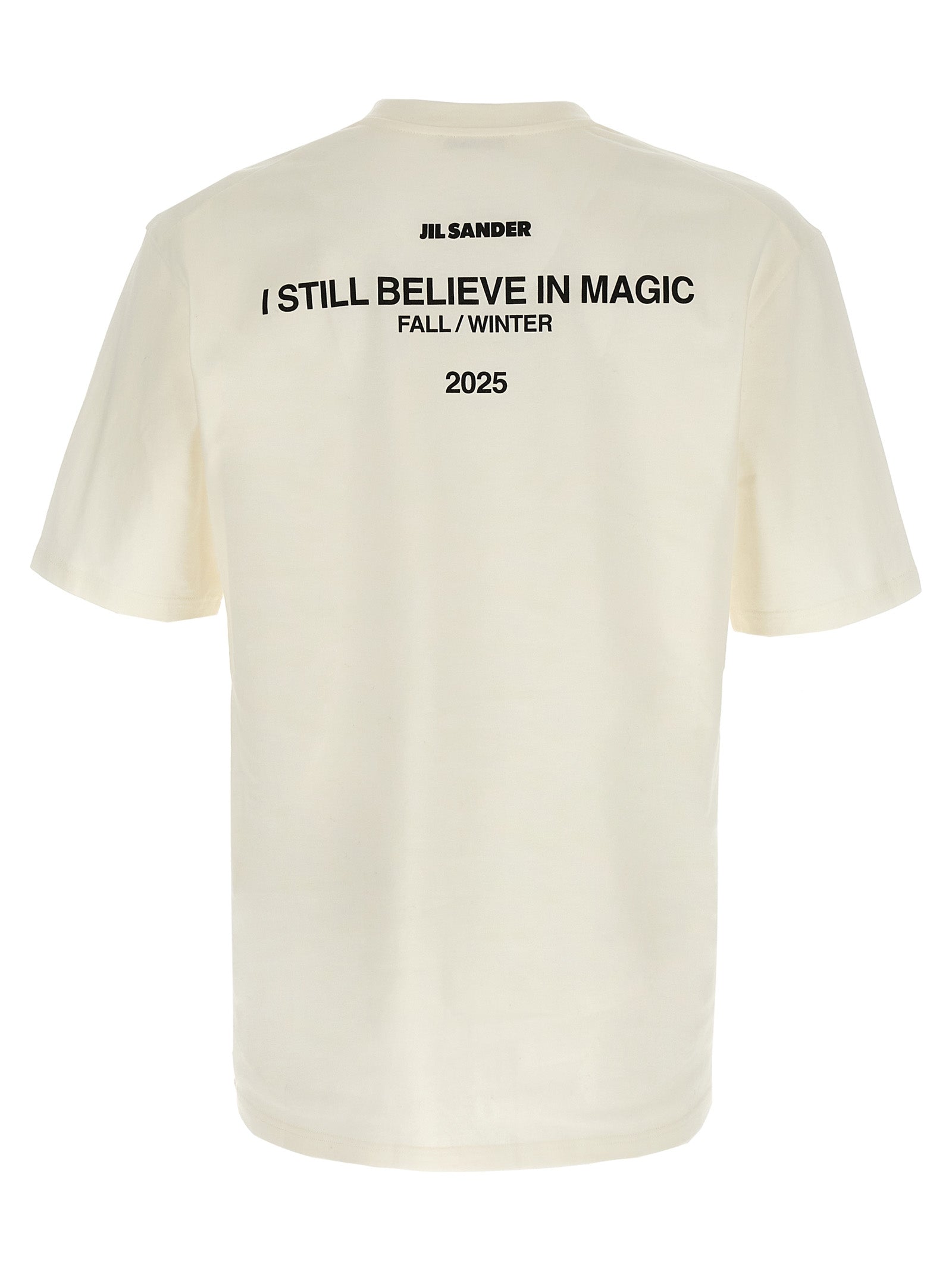 Jil Sander Weißes Langarm-T-Shirt aus Baumwolle