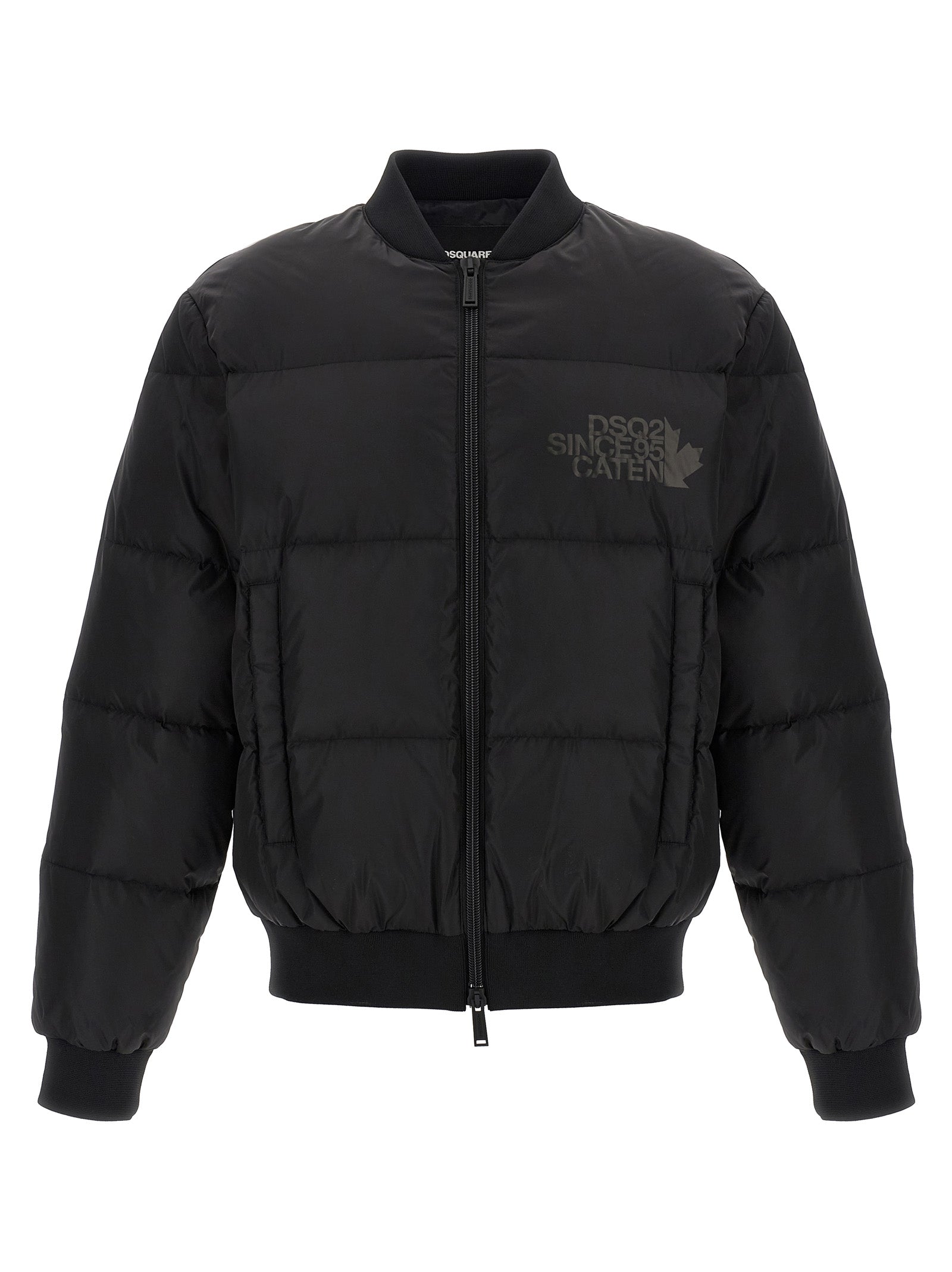Dsquared² Schwarzer Bomber aus Polyamid