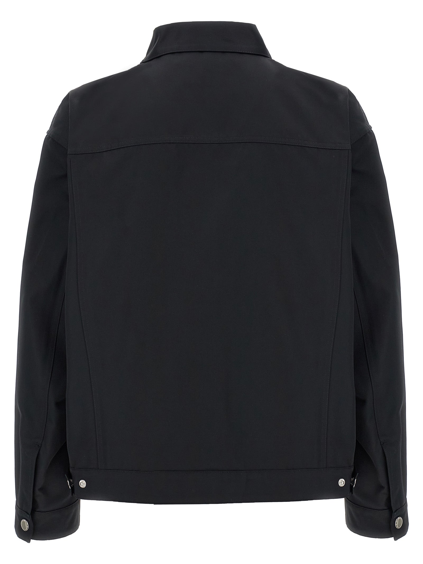 Dsquared² Schwarze Polyester-Jacke in voller Länge