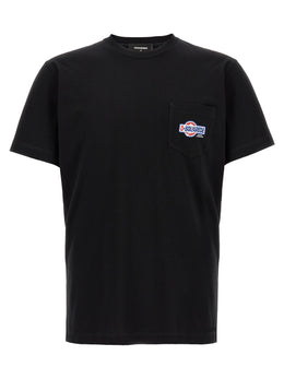 Dsquared² Schwarzes Baumwoll-T-Shirt