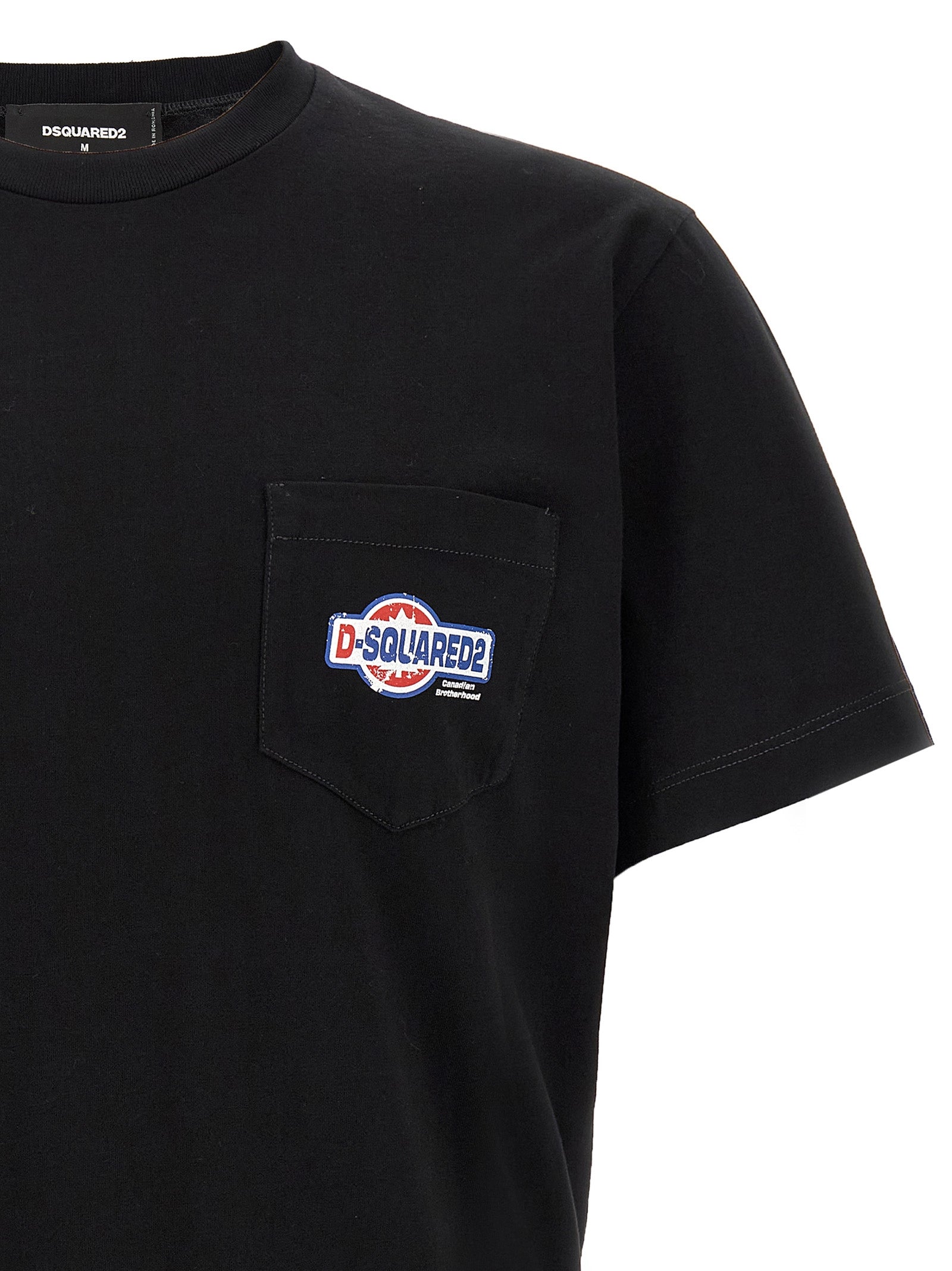 Dsquared² Schwarzes Baumwoll-T-Shirt