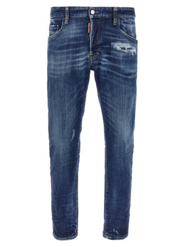 Dsquared² Blaue Baumwoll-Skinny-Jeans