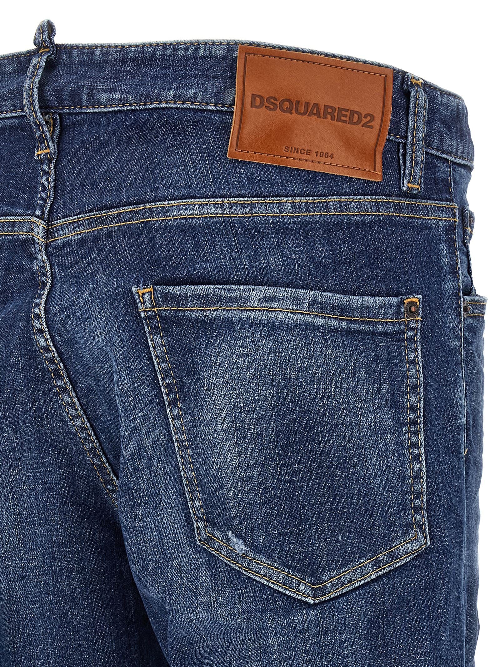 Dsquared² Blaue Baumwoll-Jeans im Slim Fit
