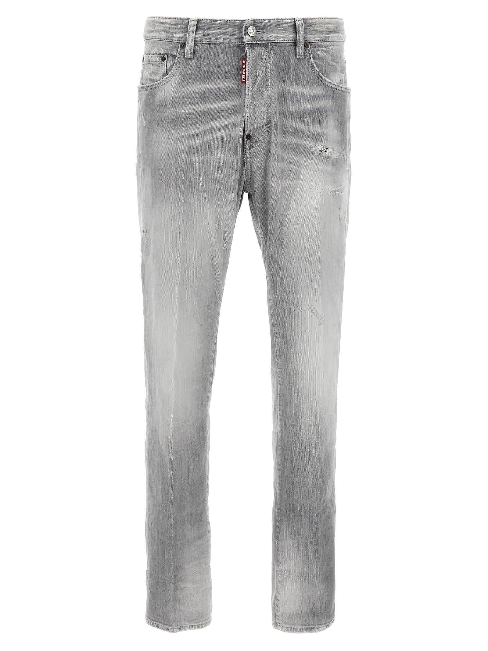 Dsquared² Graue Jeans aus Baumwolle im geraden Schnitt