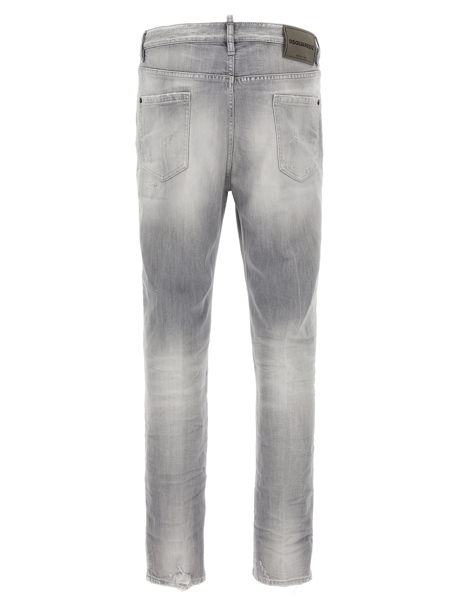 Dsquared² Graue Jeans aus Baumwolle im geraden Schnitt