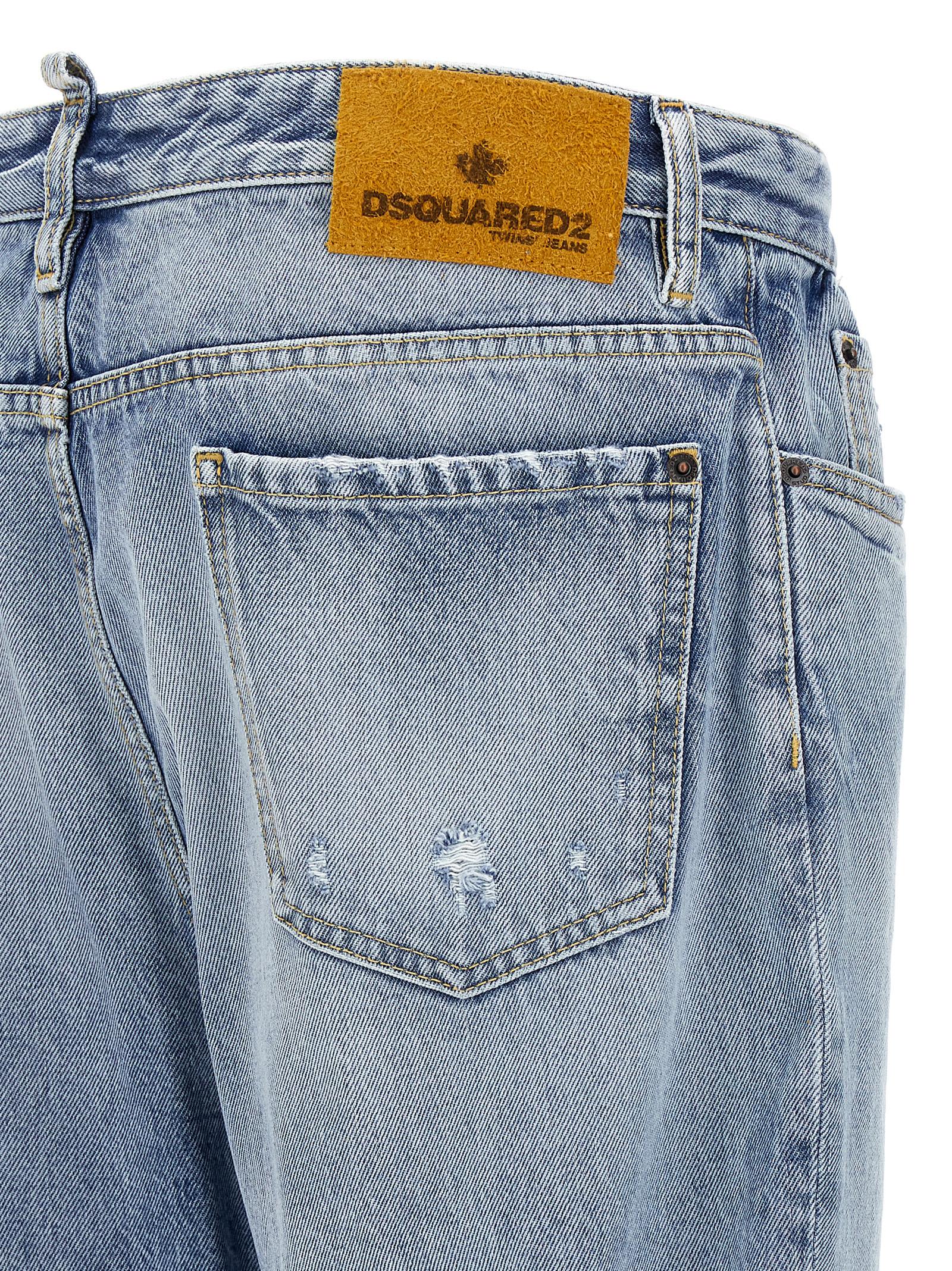 Dsquared² Blaue Baumwolljeans im Relaxed Fit