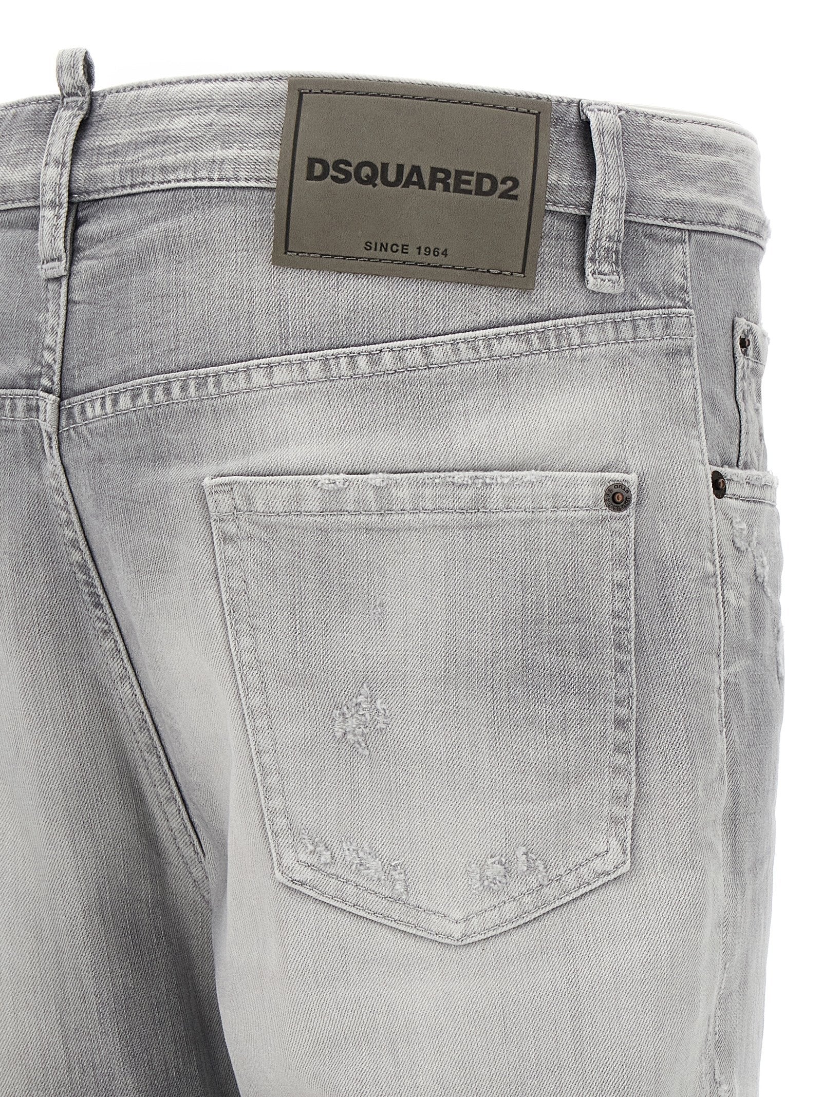Dsquared² Graue Jeans aus Baumwolle im geraden Schnitt