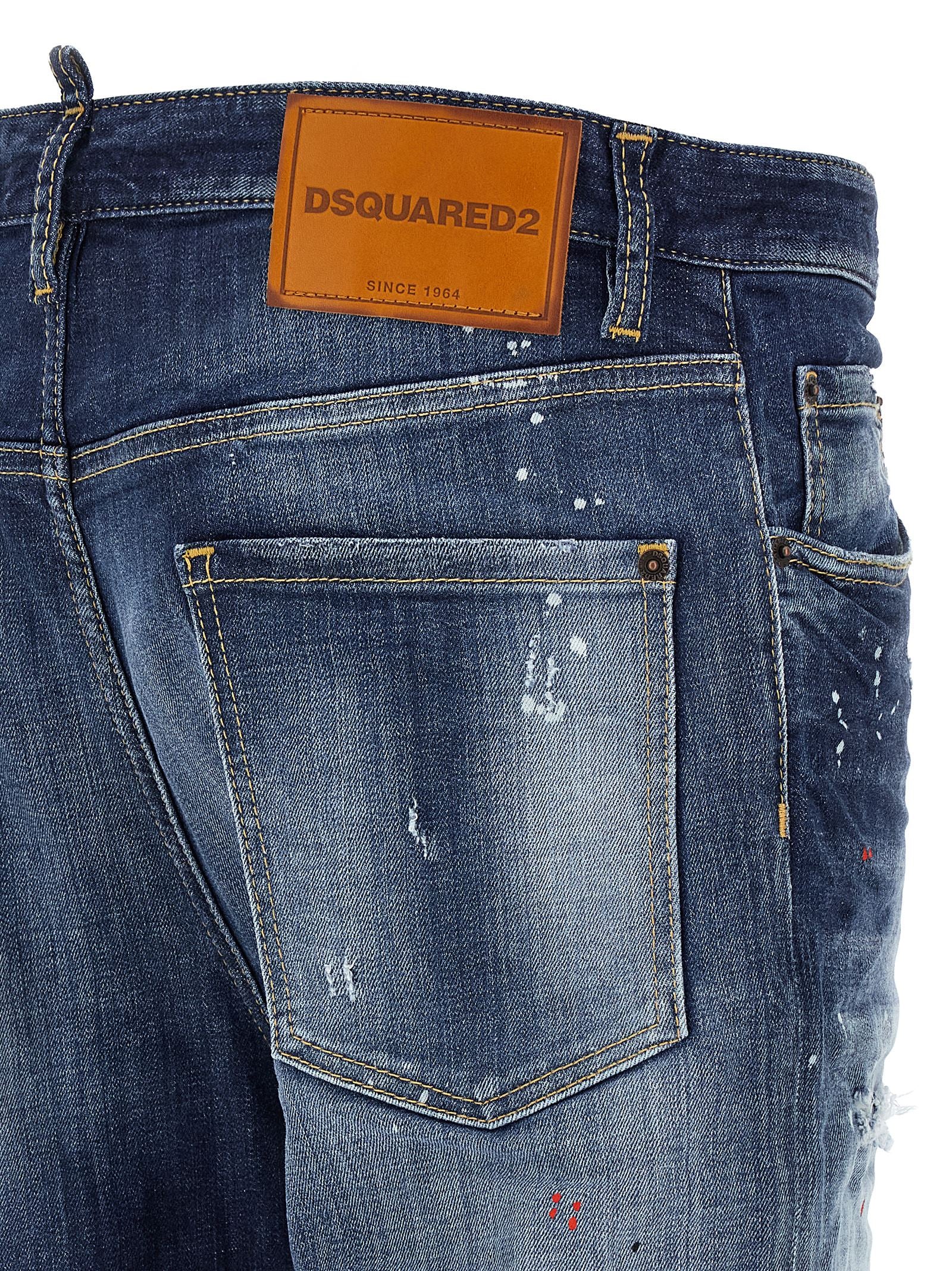 Dsquared² Blaue Baumwolljeans im Relaxed Fit