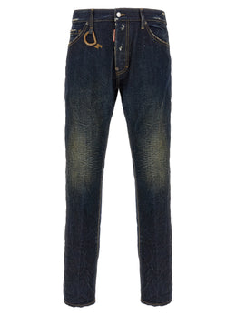 Dsquared² Blaue Baumwoll-Jeans im Slim Fit