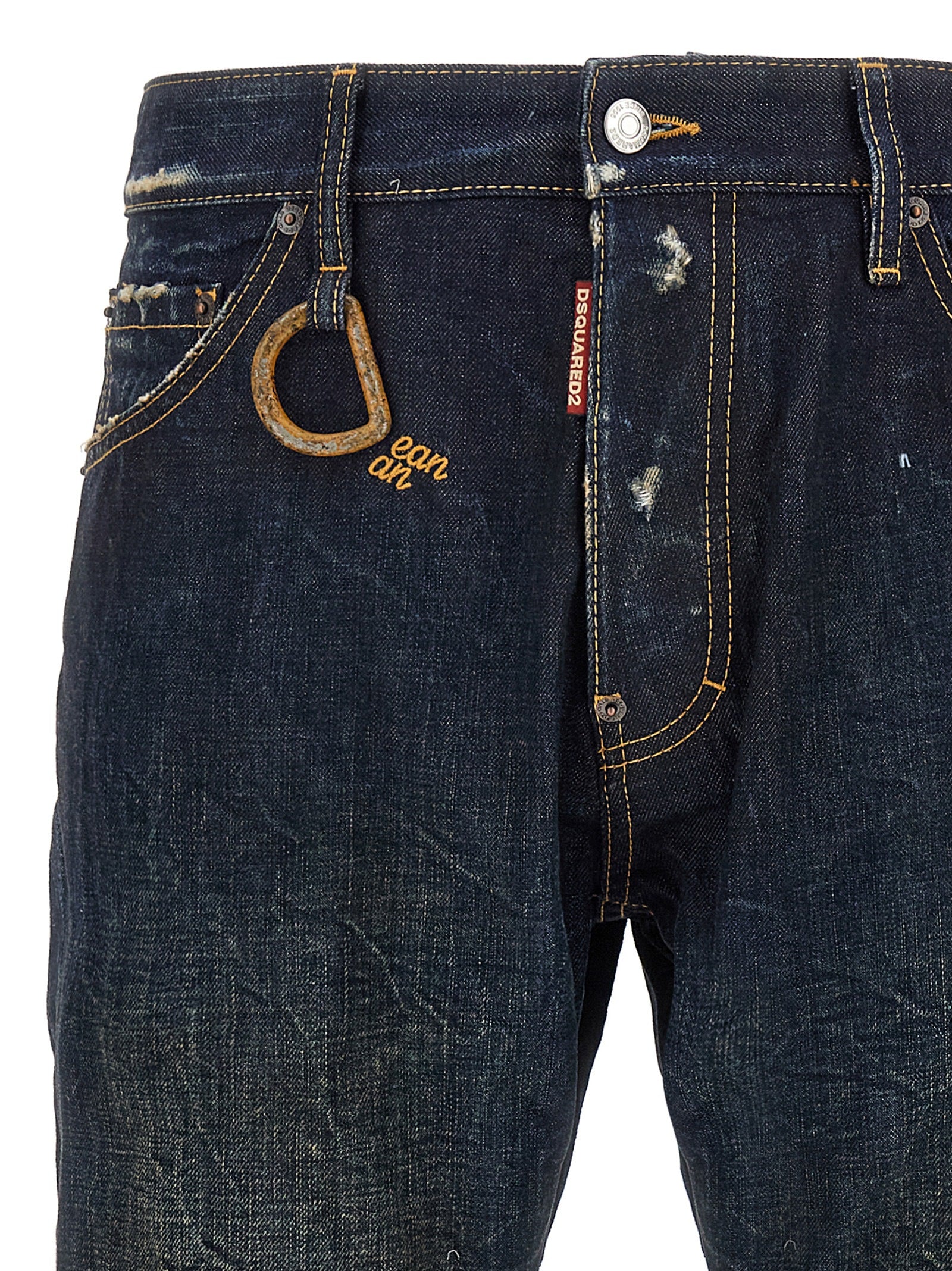 Dsquared² Blaue Baumwoll-Jeans im Slim Fit