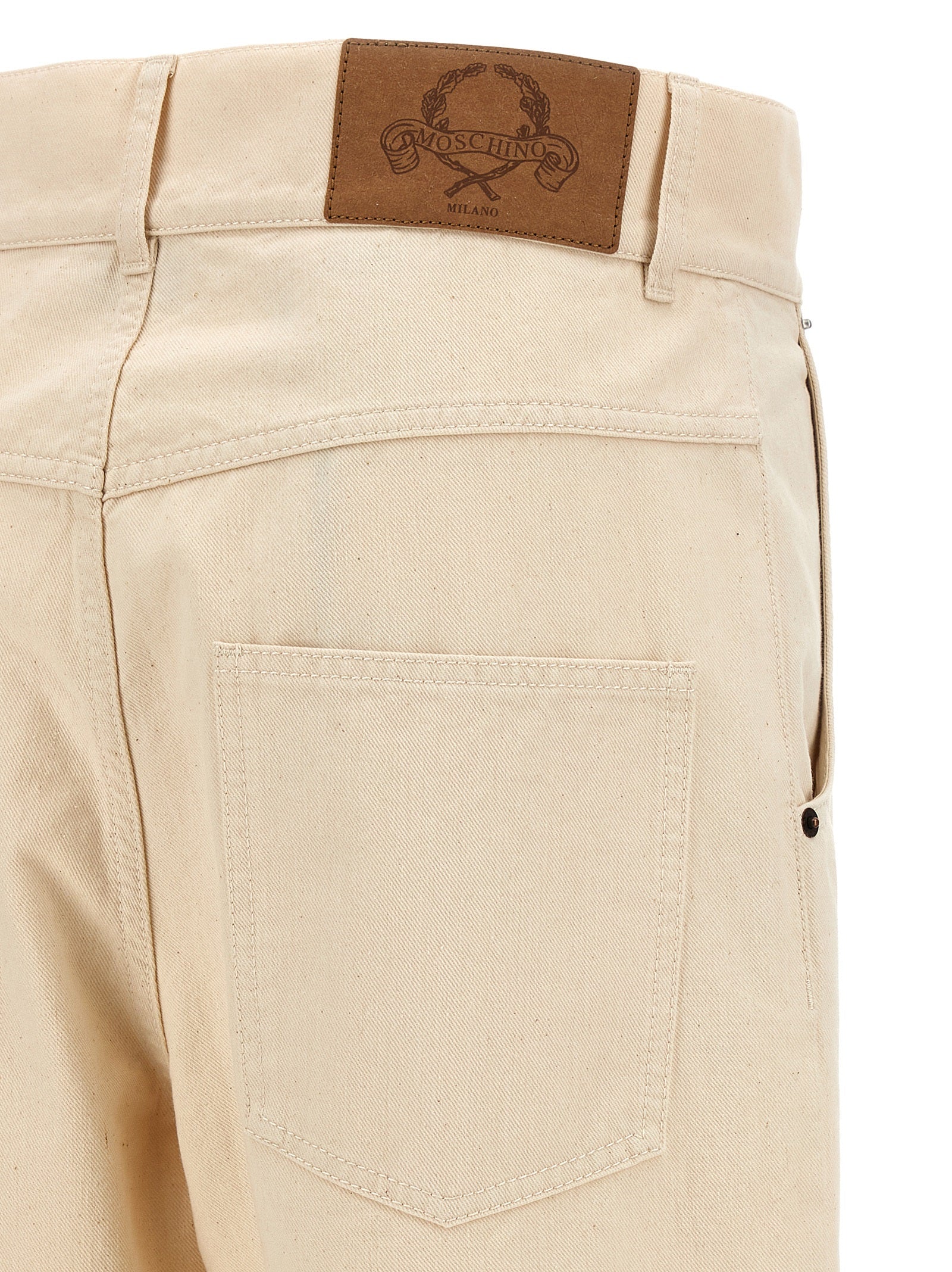 Moschino Beige Cotton Casual Pants