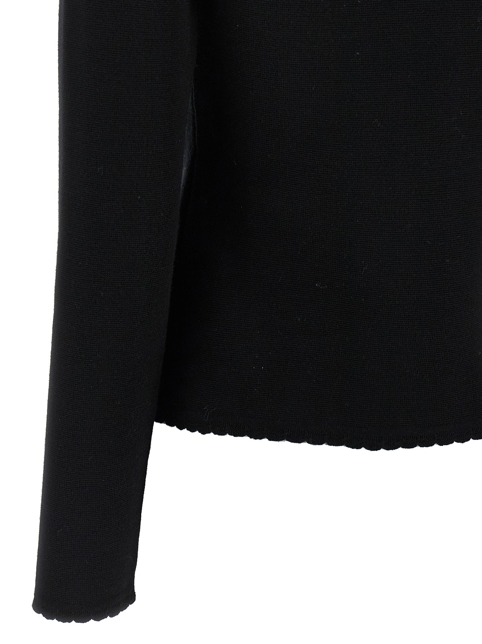 Moschino Schwarzer Cardigan aus Schurwolle