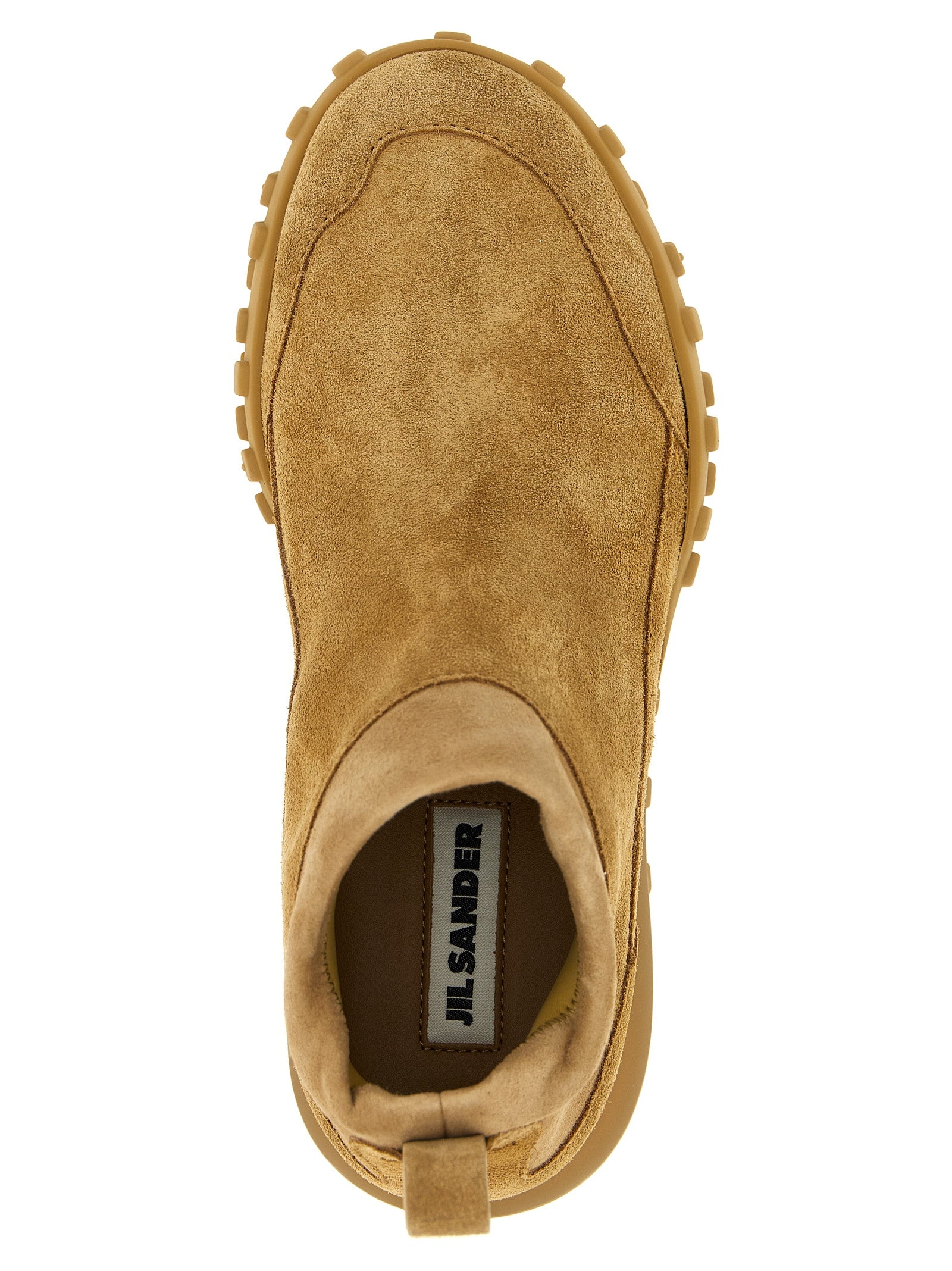 Jil Sander Beige Kalbsleder-Sneakers