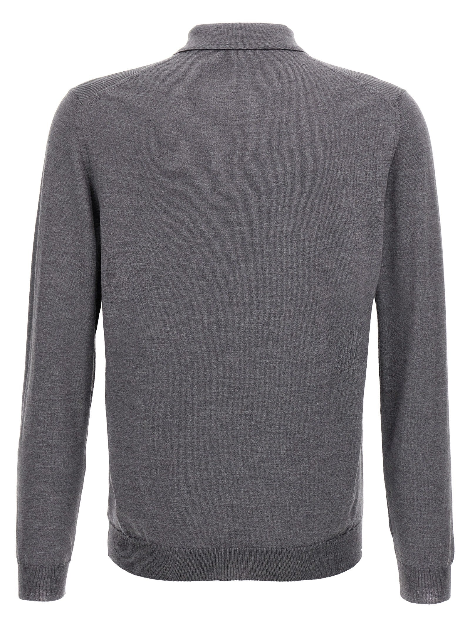 ZANONE Graues Poloshirt aus reiner Schurwolle