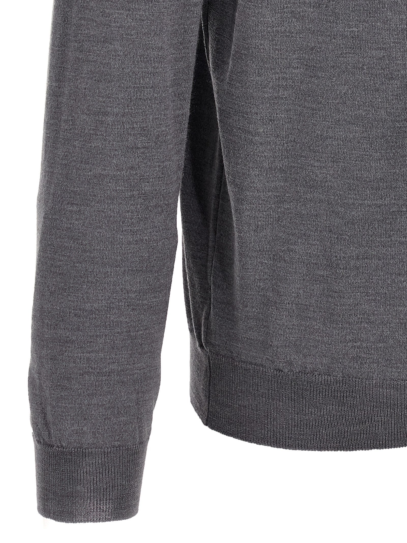 ZANONE Graues Poloshirt aus reiner Schurwolle