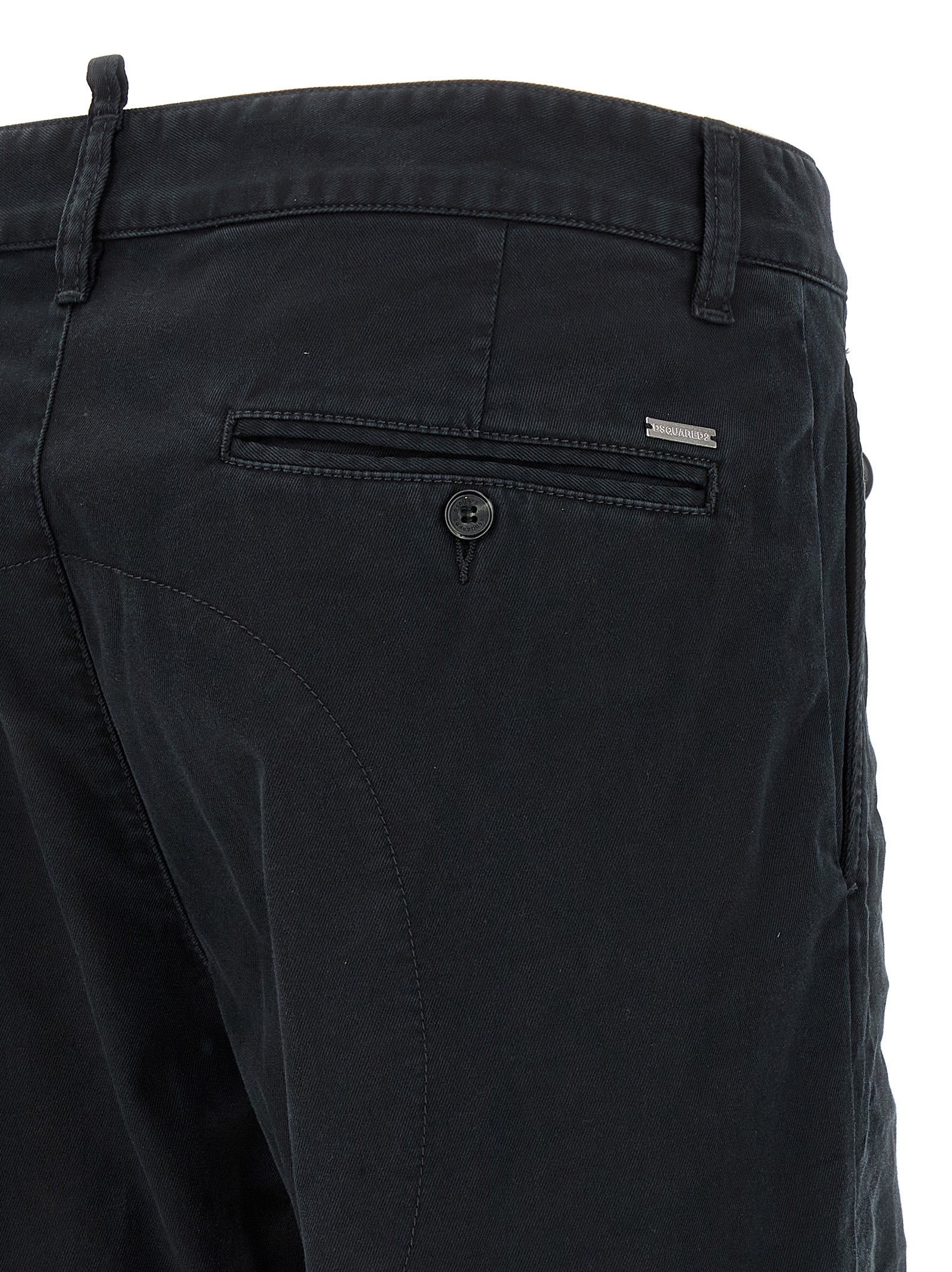 Dsquared² Schwarze Baumwoll-Chino-Hose