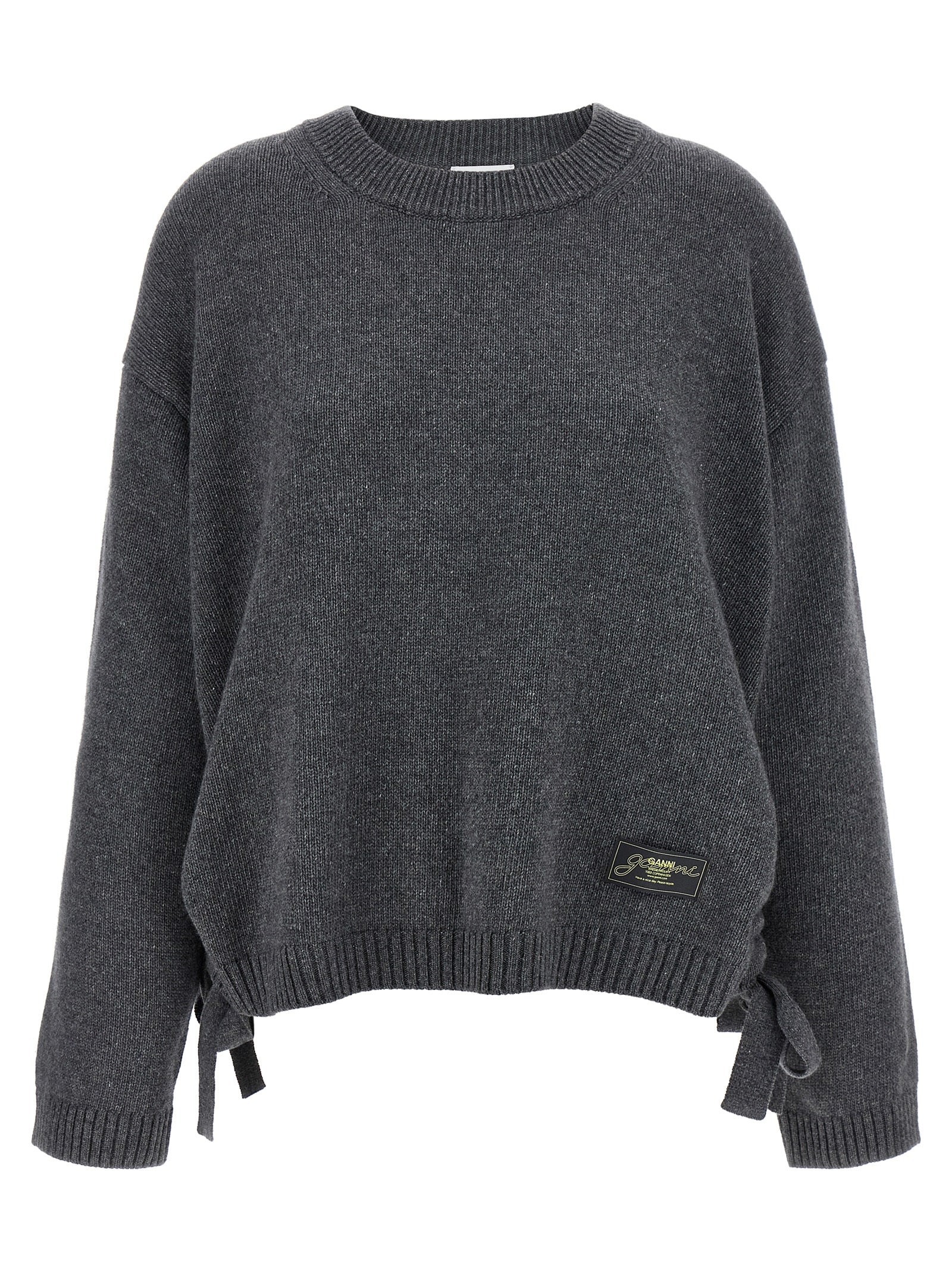 Ganni Grauer Wollcardigan