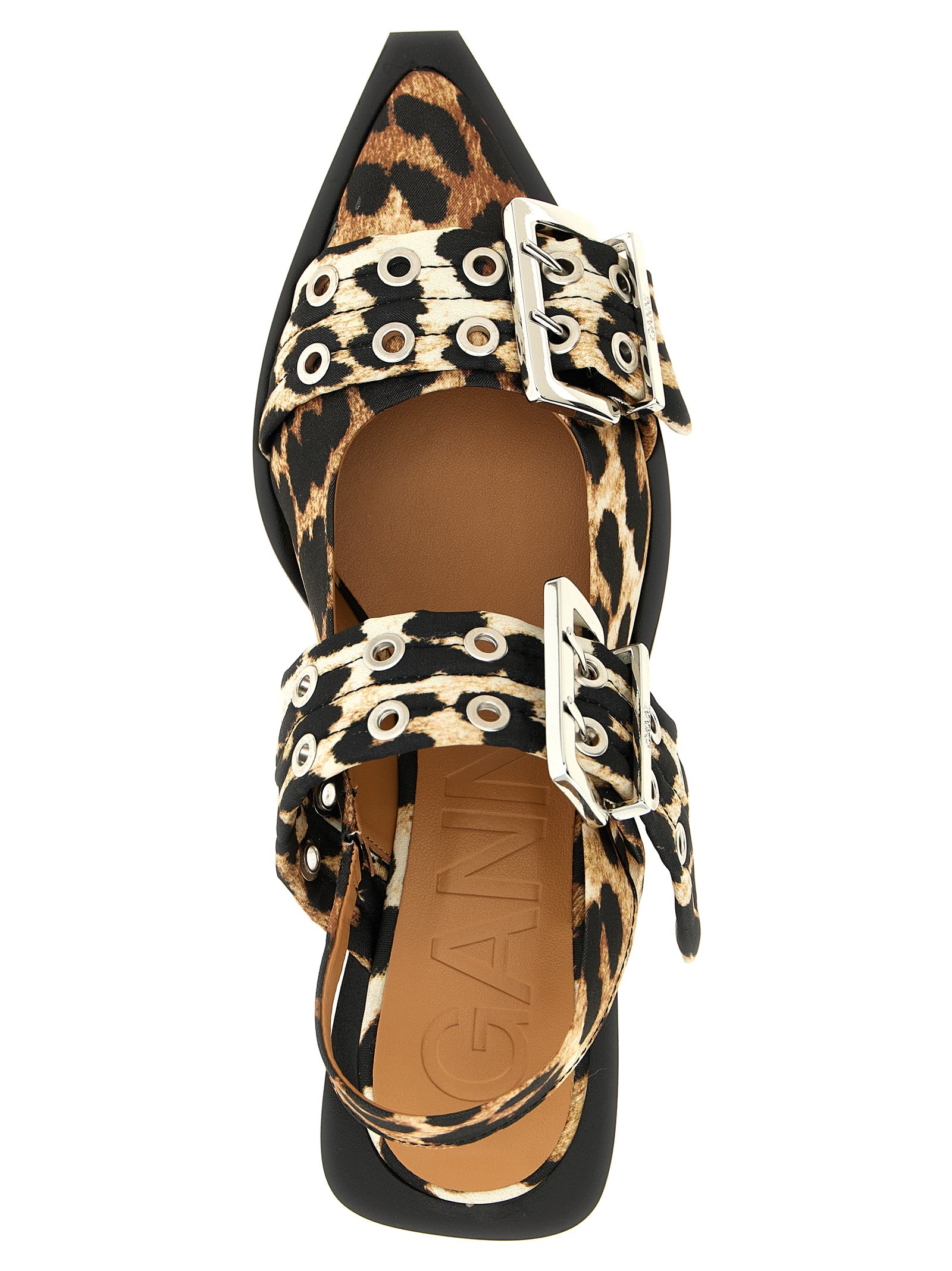Ganni Mehrfarbige Ballerinas aus Polyester