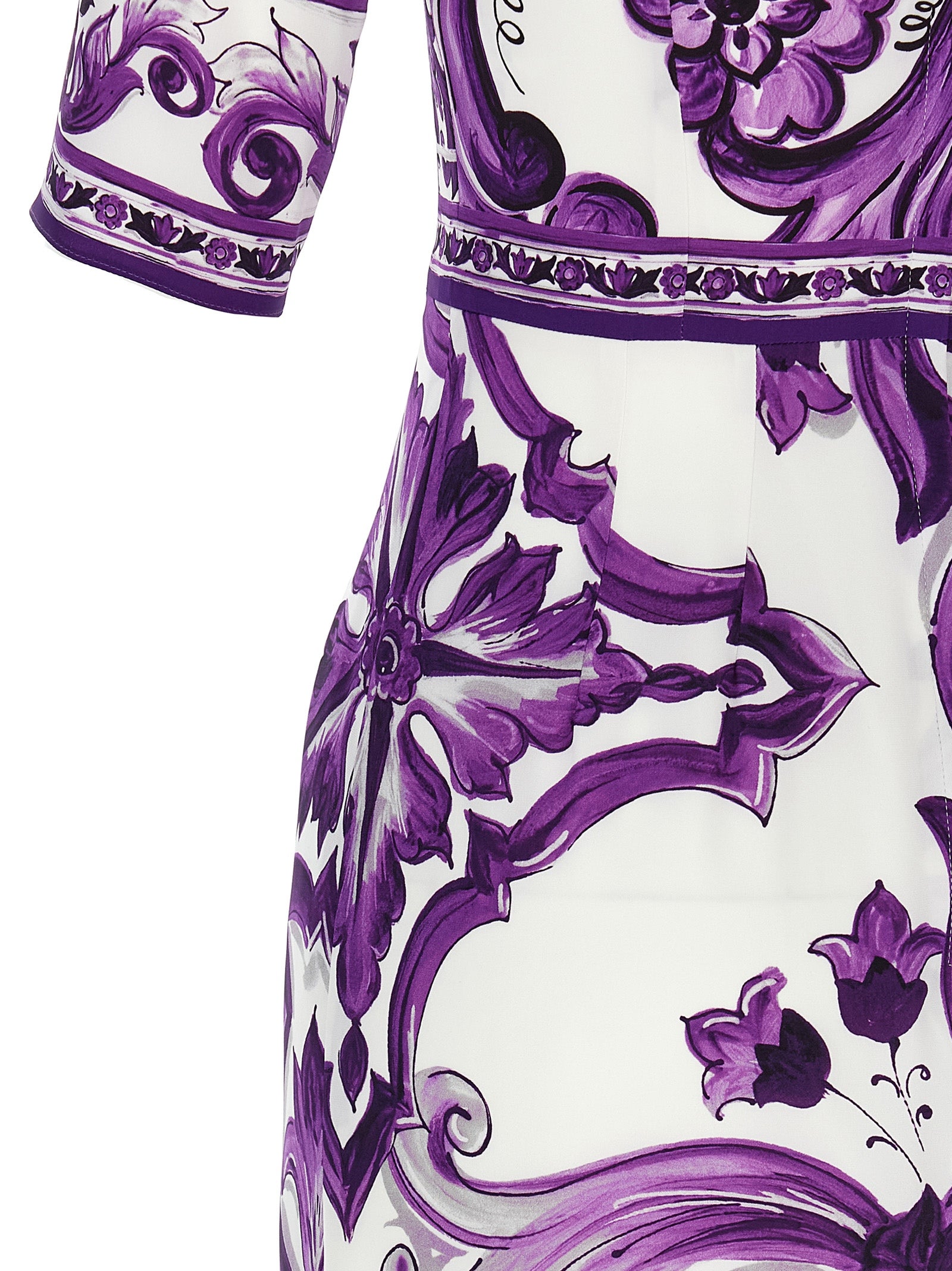 Dolce & Gabbana Lila Seiden-Midikleid