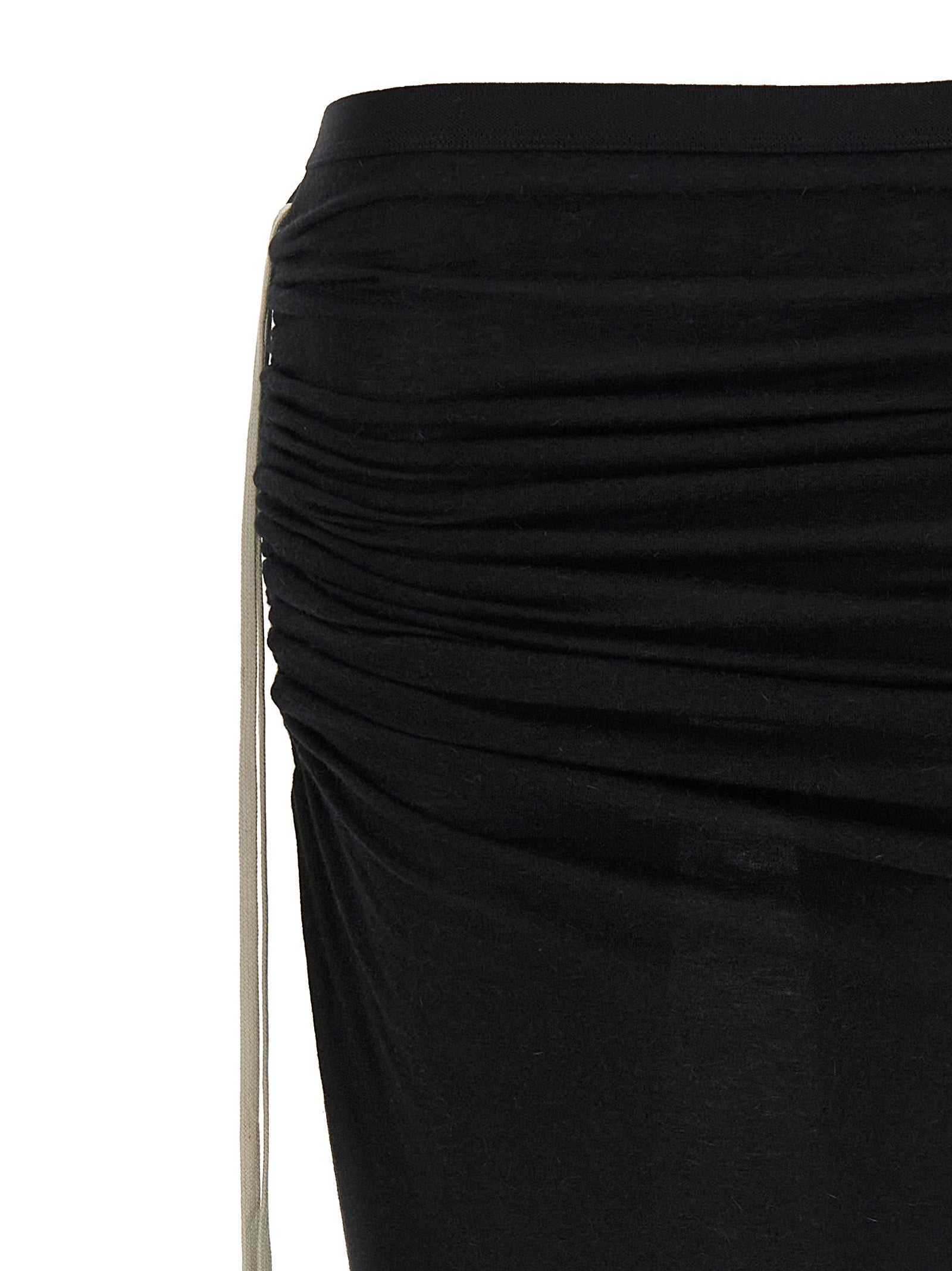 Rick Owens Schwarzer Woll-Minirock