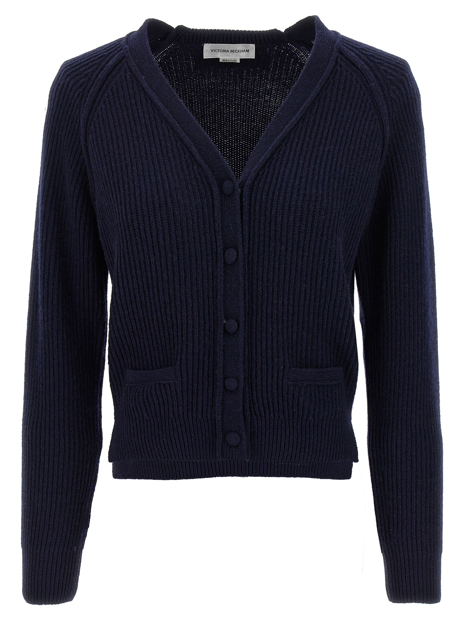 Victoria Beckham Blauer Wollcardigan