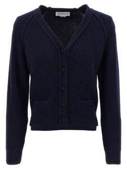 Victoria Beckham Blauer Wollcardigan