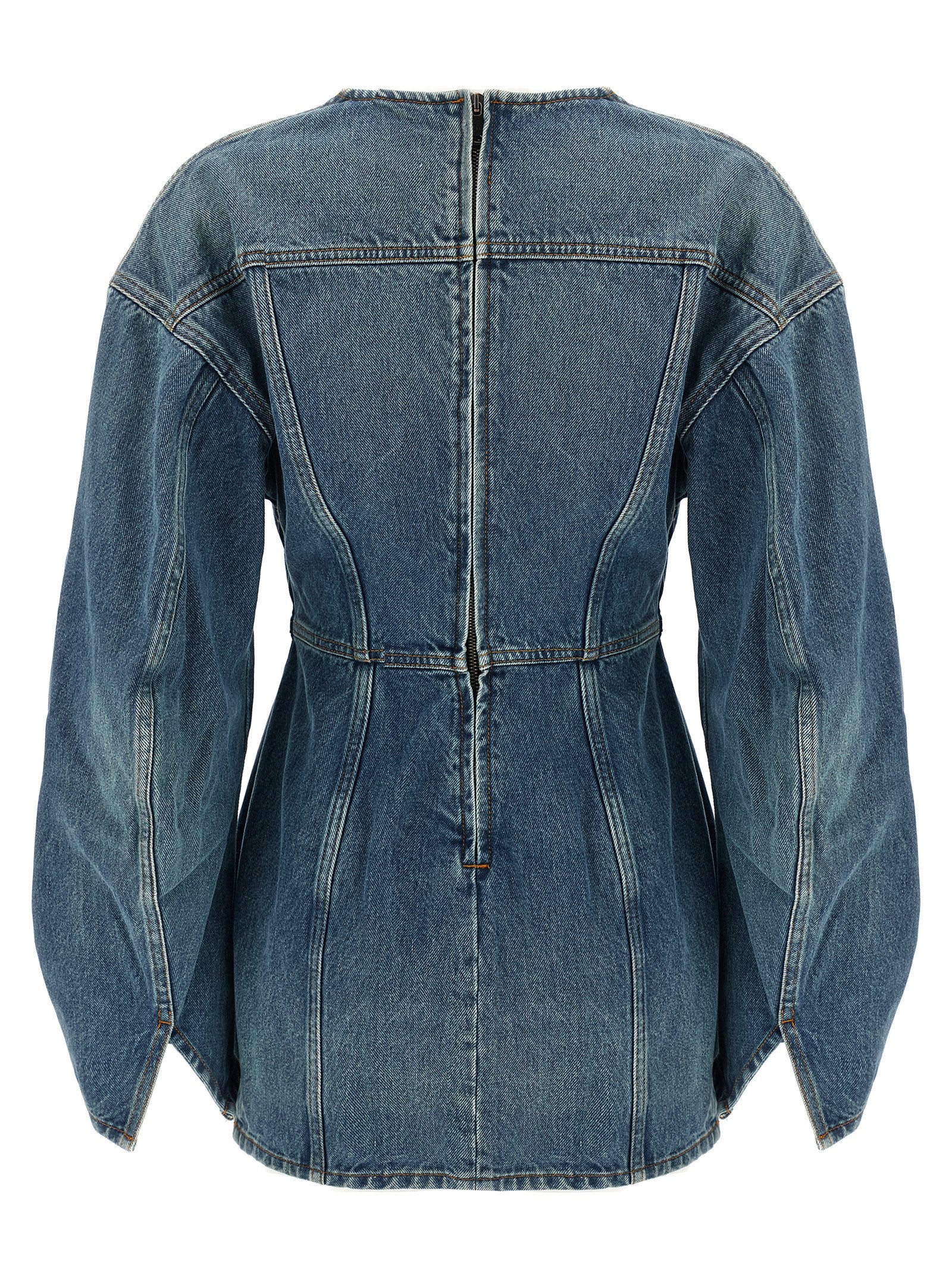 Haikure Kurzes blaues Baumwollkleid
