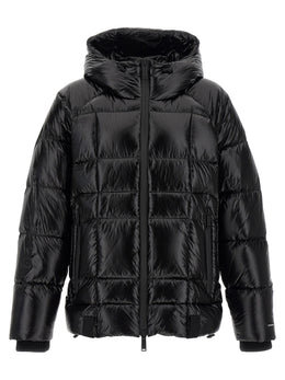 Dsquared² Schwarze Polyamid-Jacke in voller Länge