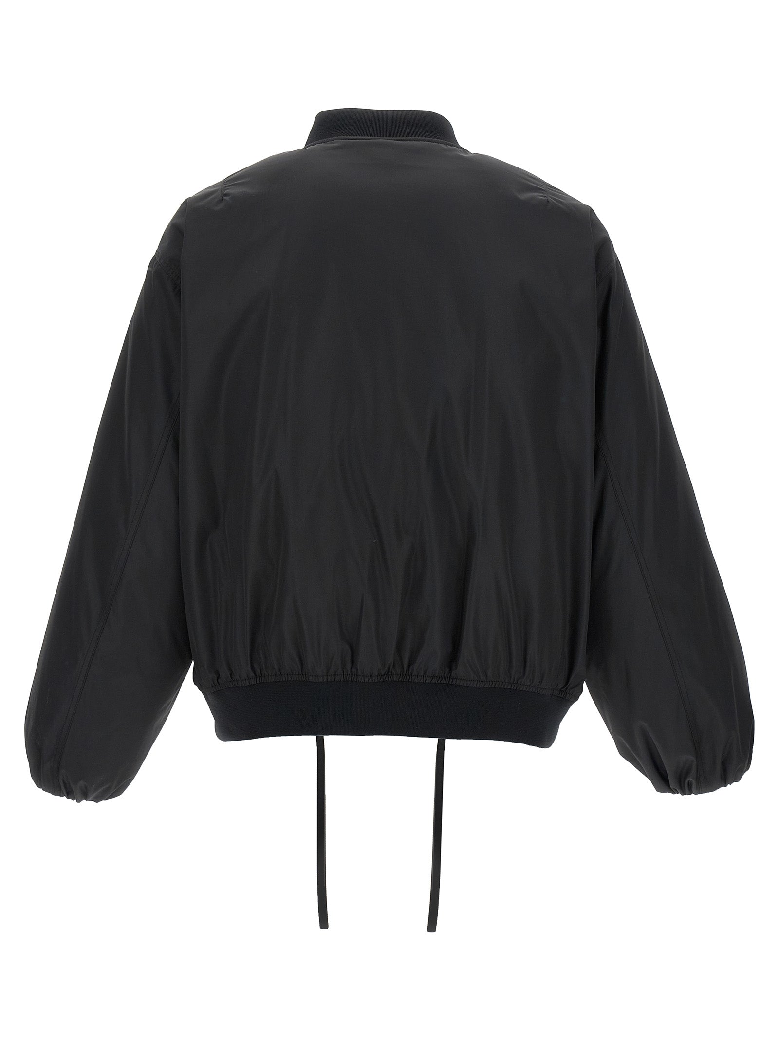 Jil Sander Schwarzer Bomber aus Polyester