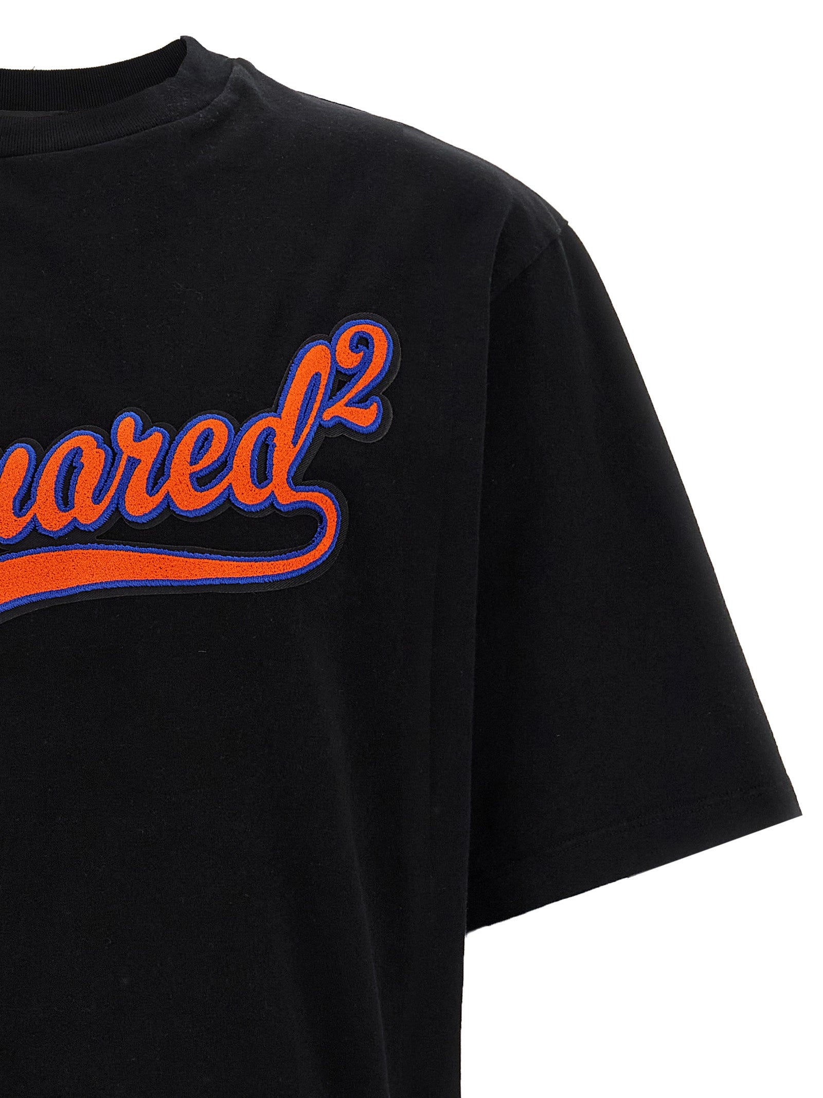 Dsquared² Schwarzes Baumwoll-T-Shirt