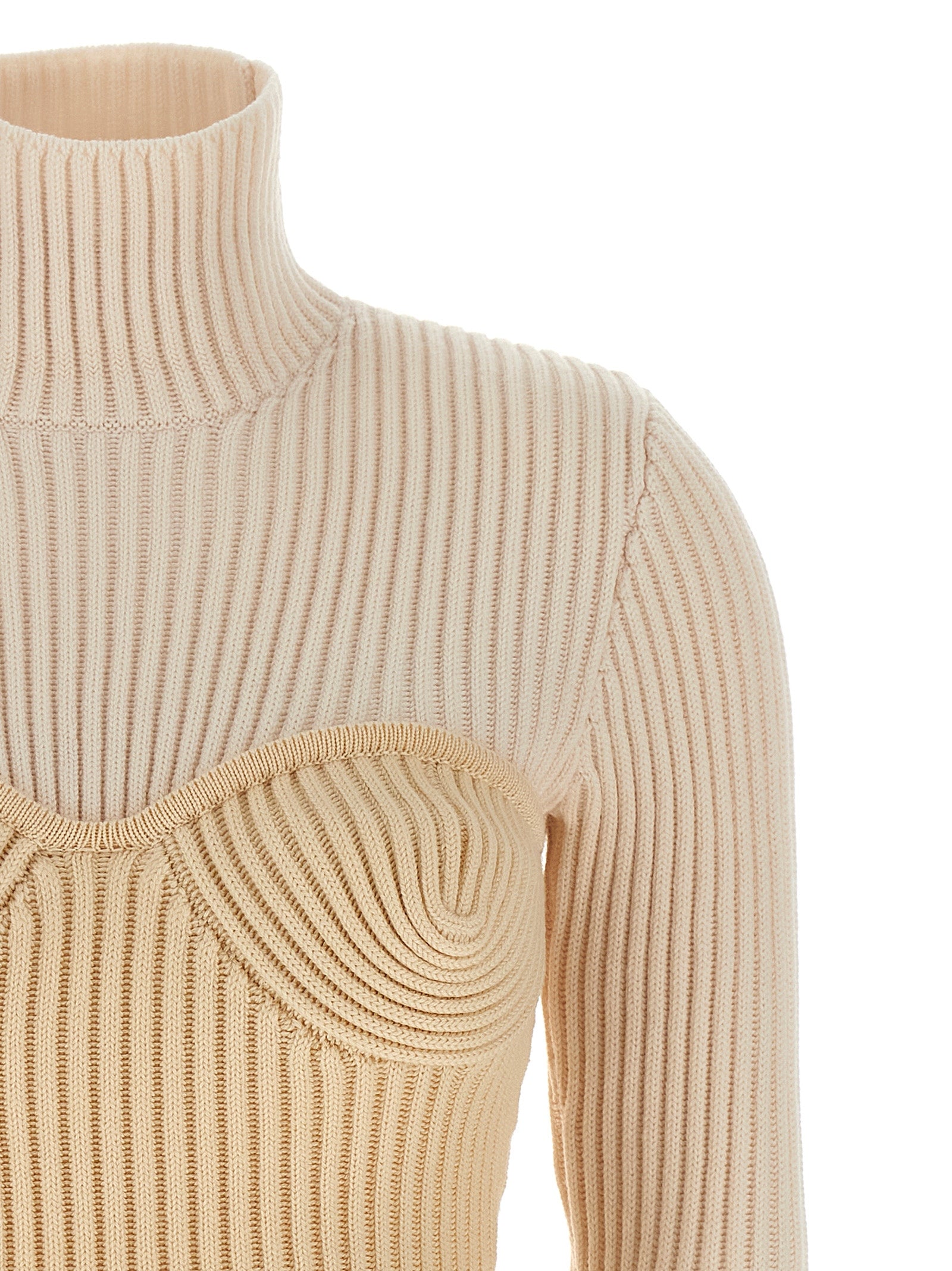 Jean Paul Gaultier Beiger Merino-Wollcardigan