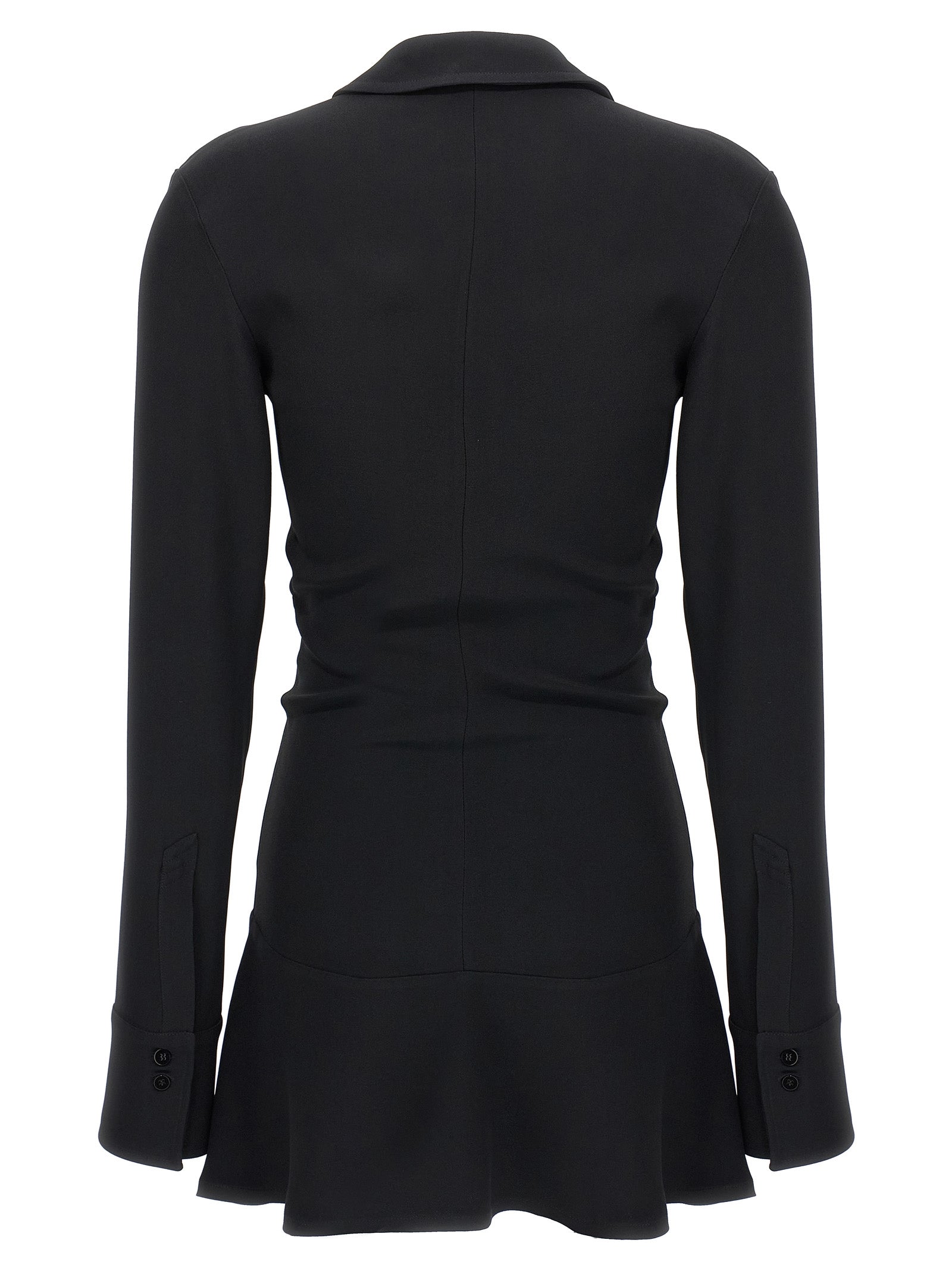 The Attico Kurzes Schwarzes Kleid aus Maraboufeder