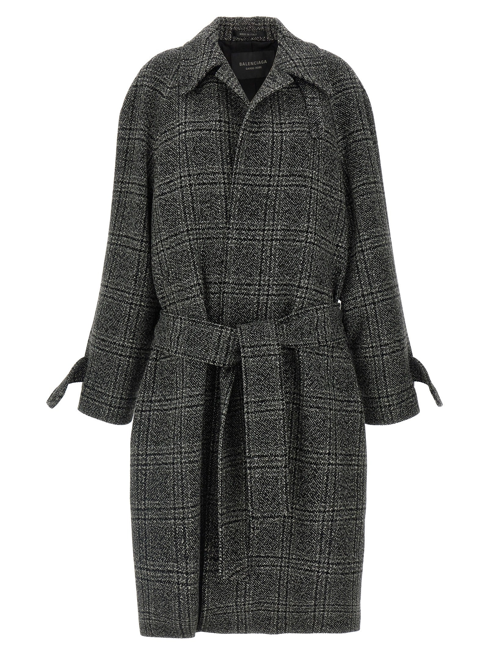 Balenciaga Schwarzer Wollmantel