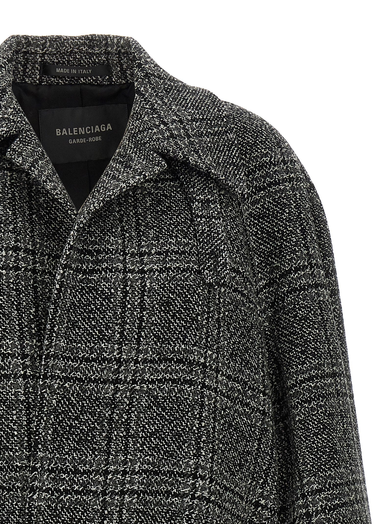 Balenciaga Schwarzer Wollmantel