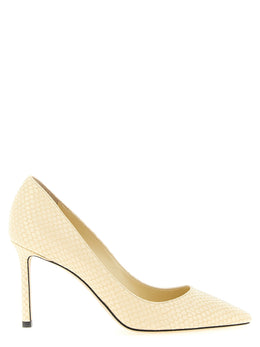 Jimmy Choo Zweifarbige Leder-Pumps mit hohem Absatz