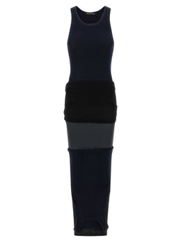 Balenciaga Schwarzes Baumwoll-Maxikleid
