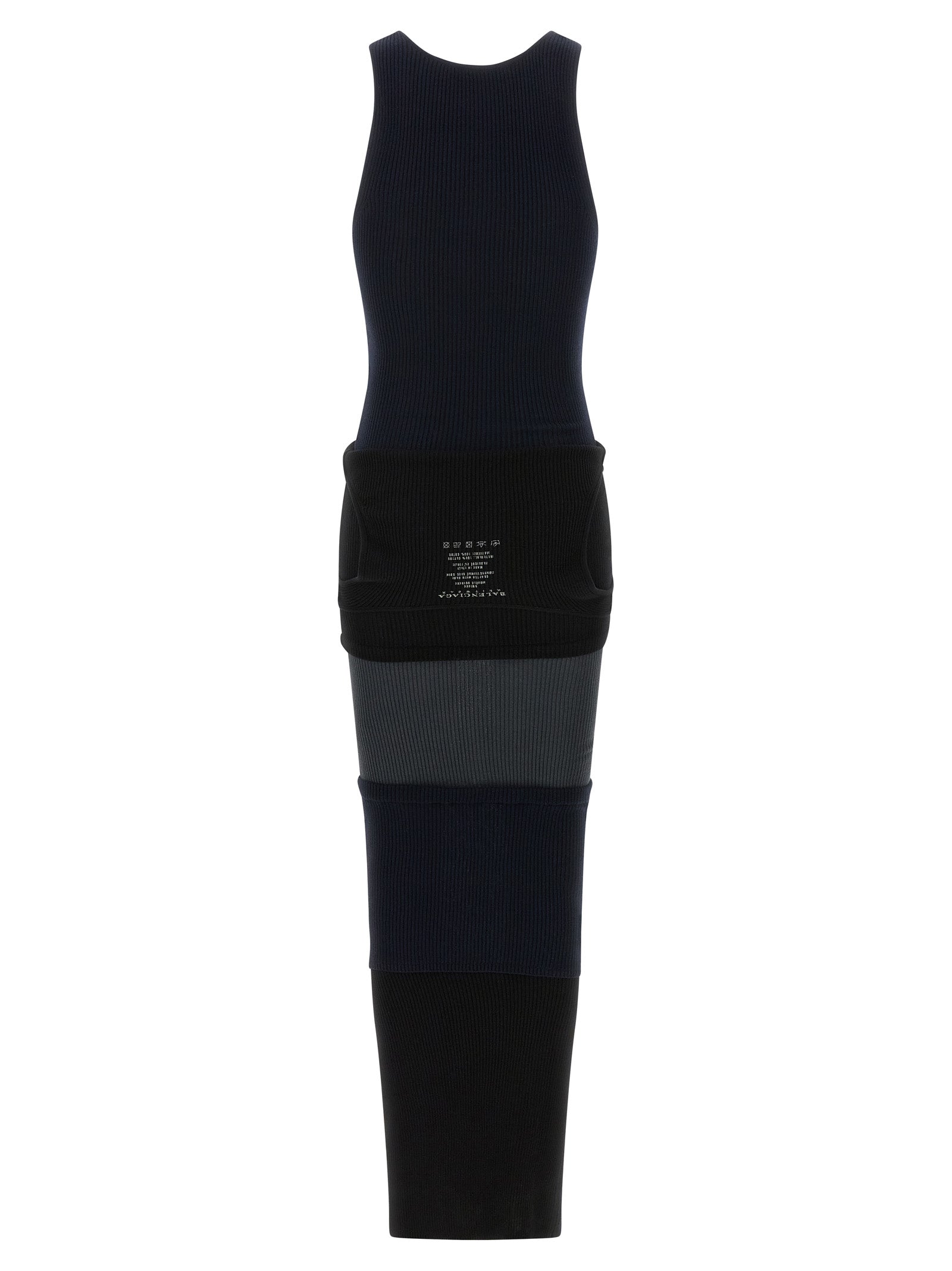 Balenciaga Schwarzes Baumwoll-Maxikleid
