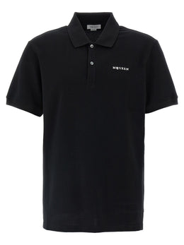 Alexander McQueen Bicolor Cotton Polo Shirt