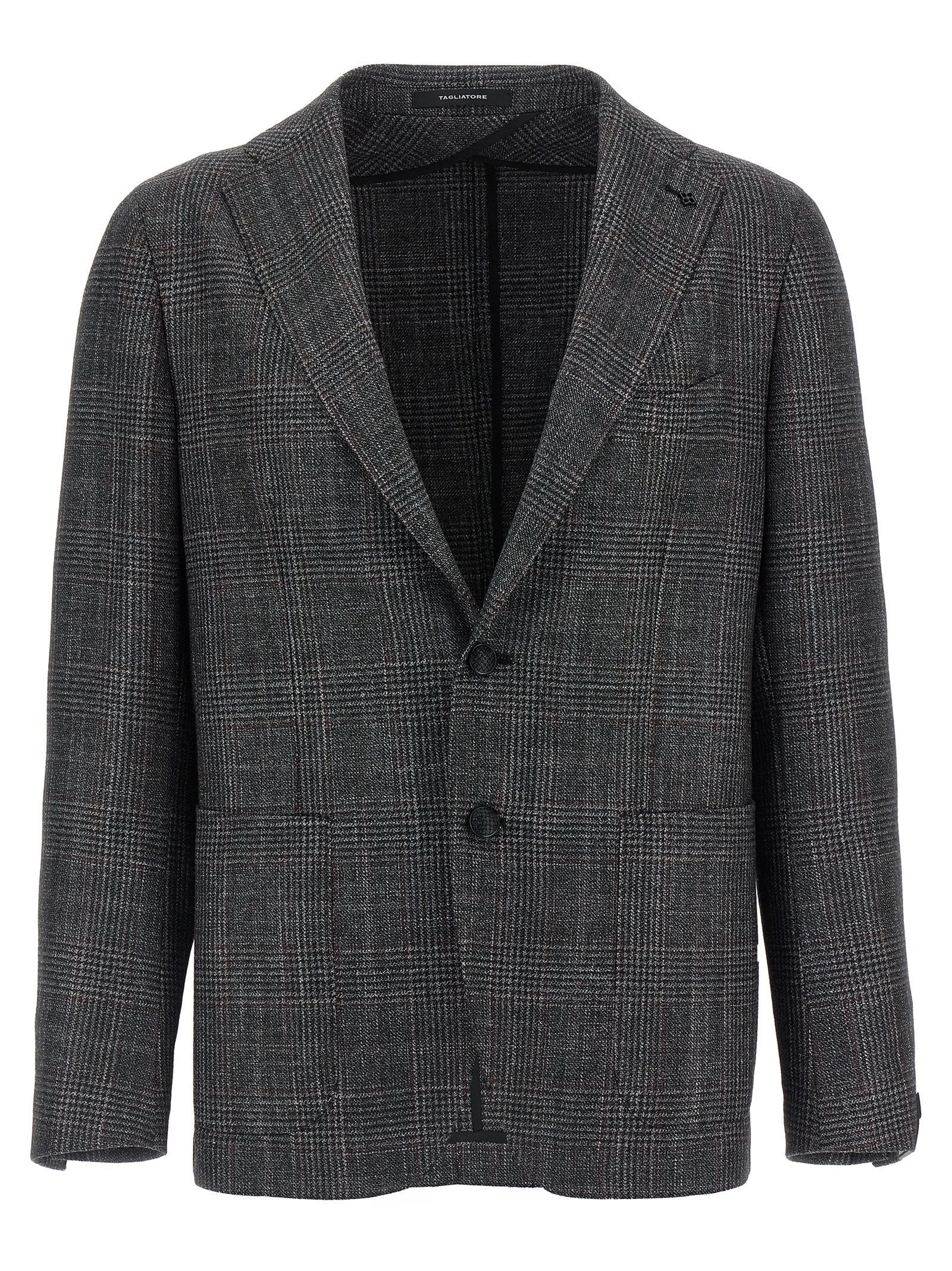 Tagliatore Grauer Blazer aus reiner Schurwolle