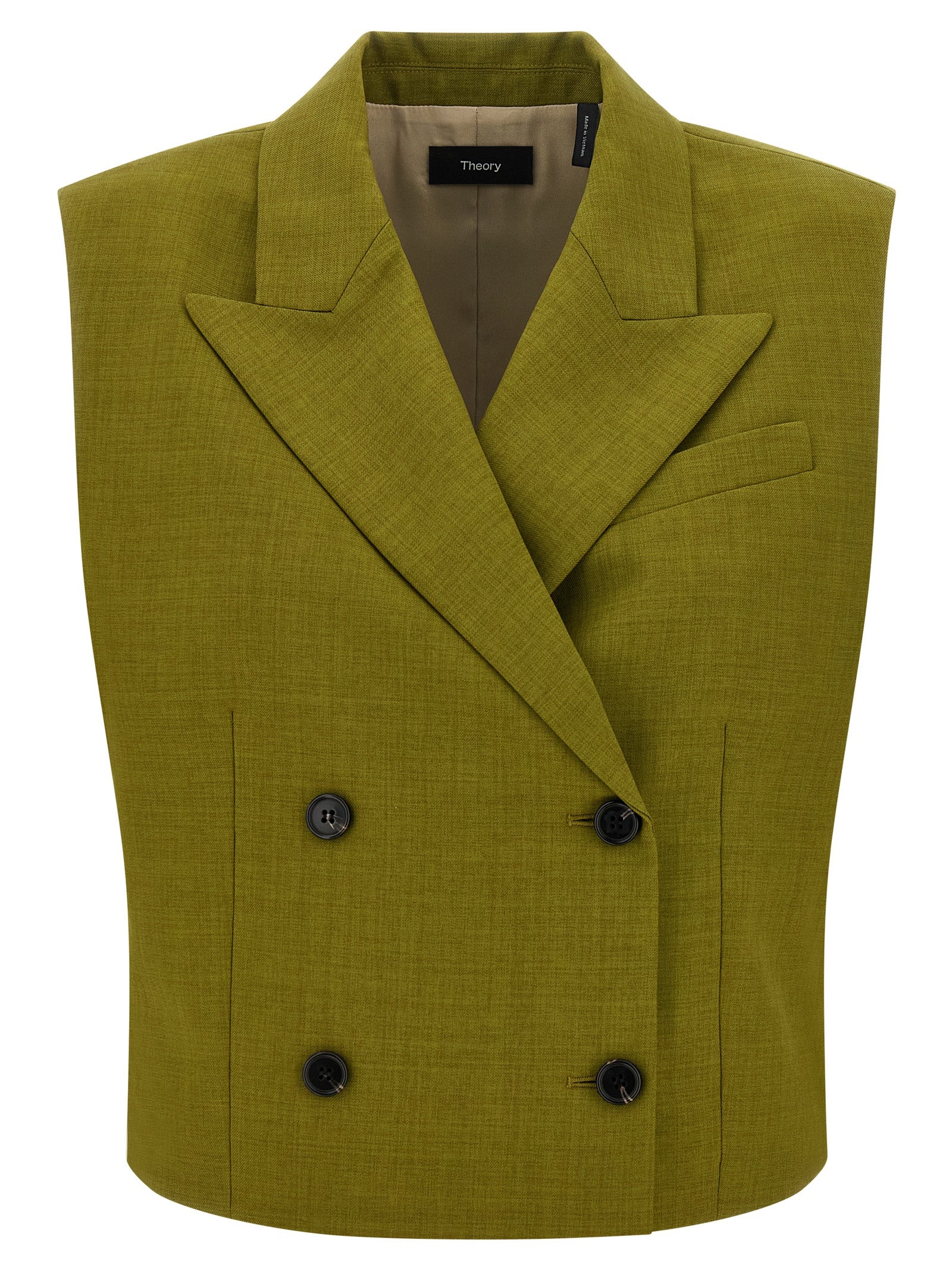 Theory Ärmellose Zweifarbige Polyesterjacke