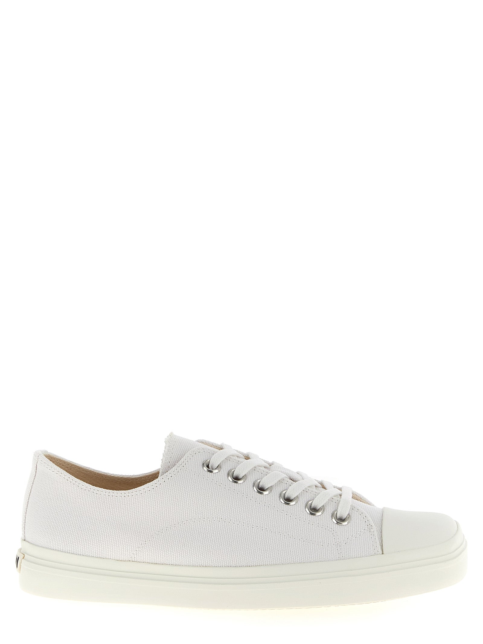 Moschino Weiße Low-Top-Sneaker aus Baumwolle