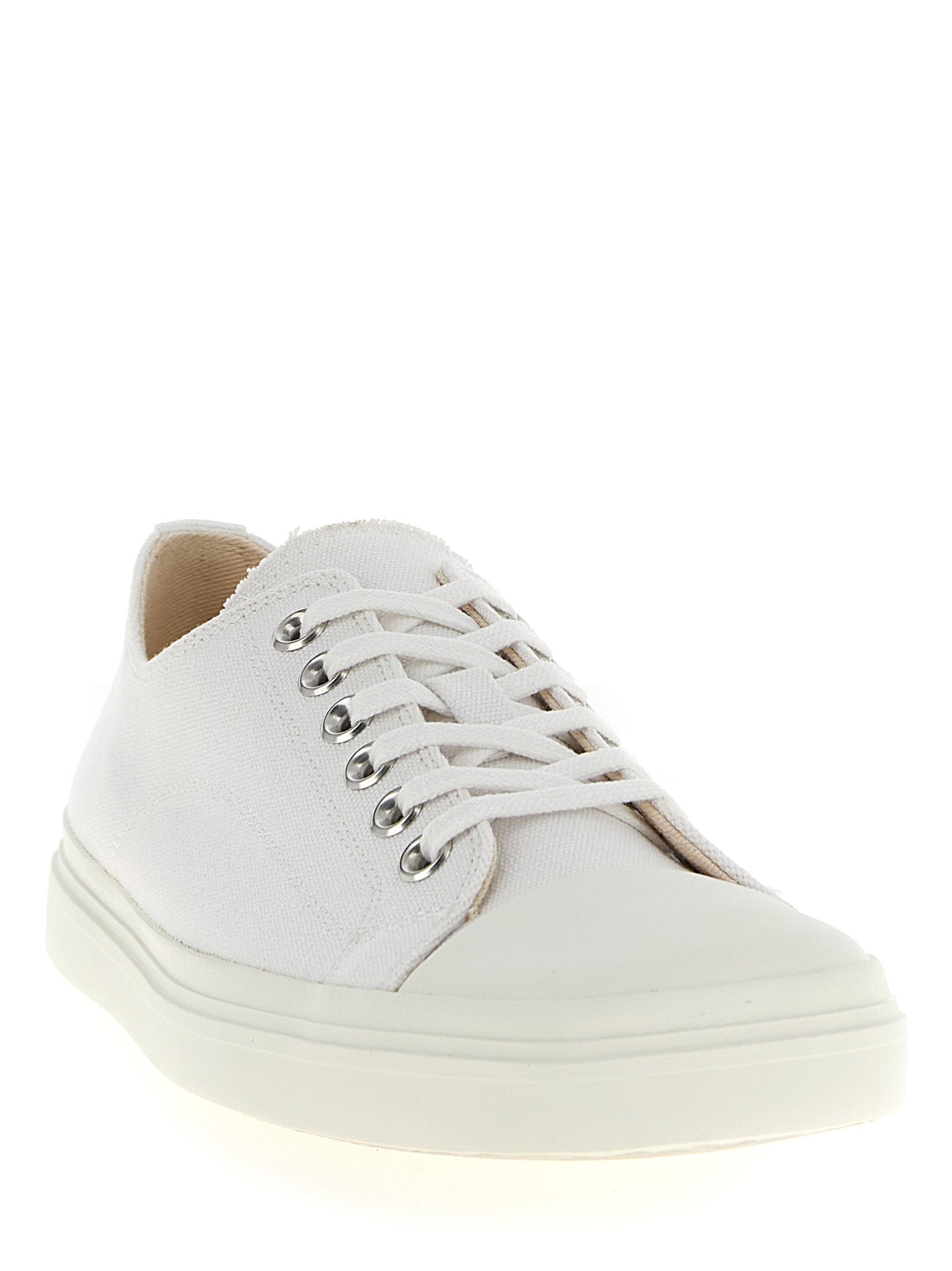 Moschino Weiße Low-Top-Sneaker aus Baumwolle