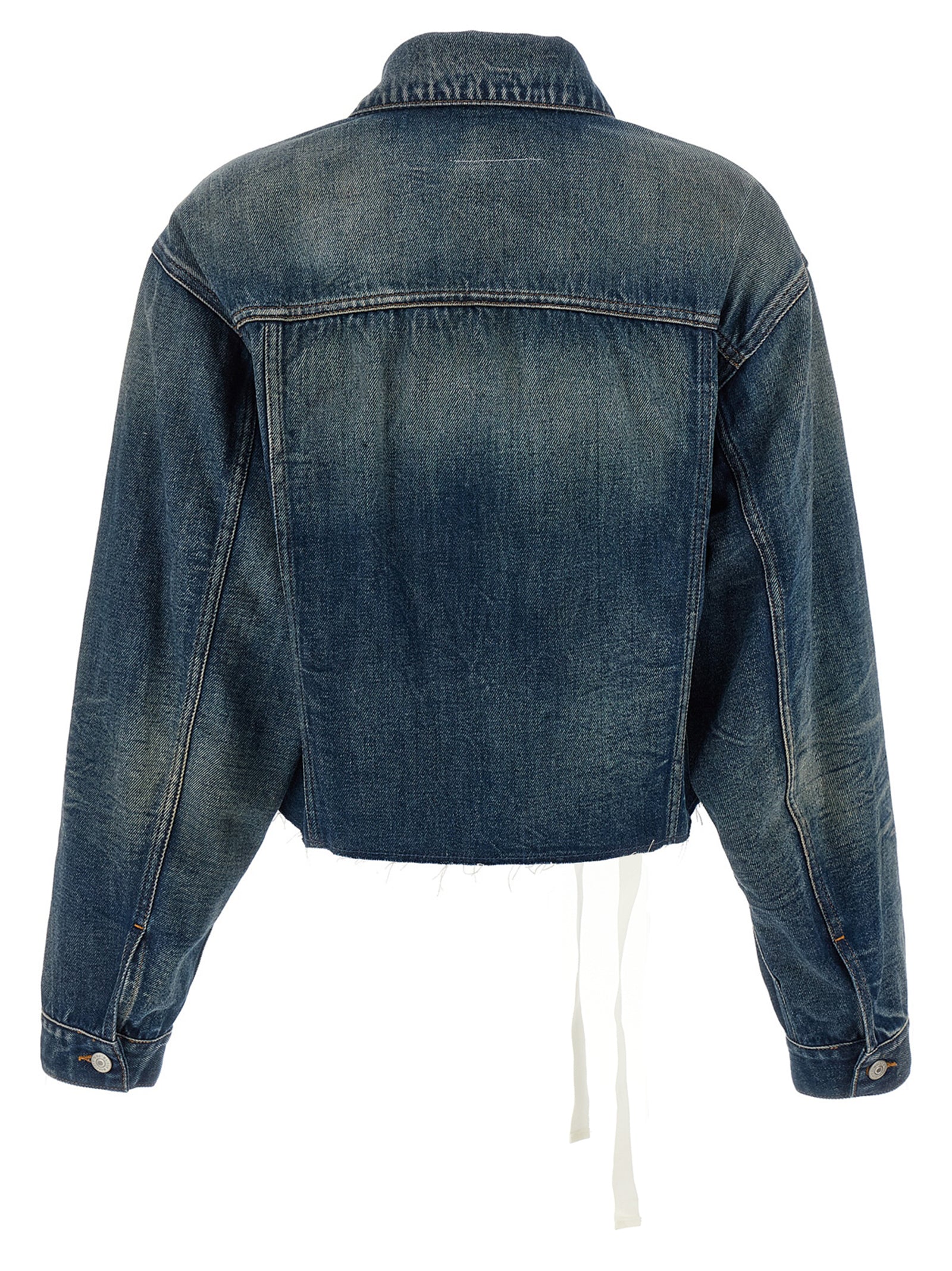 MM6 Maison Margiela Blaue Jeansjacke aus Baumwolle