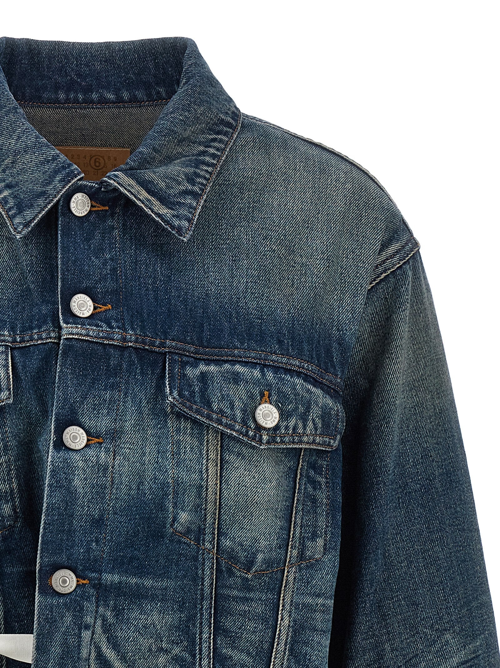 MM6 Maison Margiela Blaue Jeansjacke aus Baumwolle