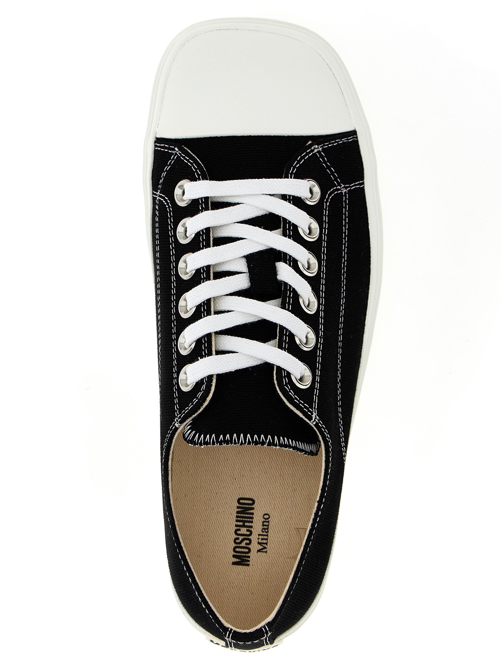 Moschino Zweifarbige Baumwoll-Sneaker