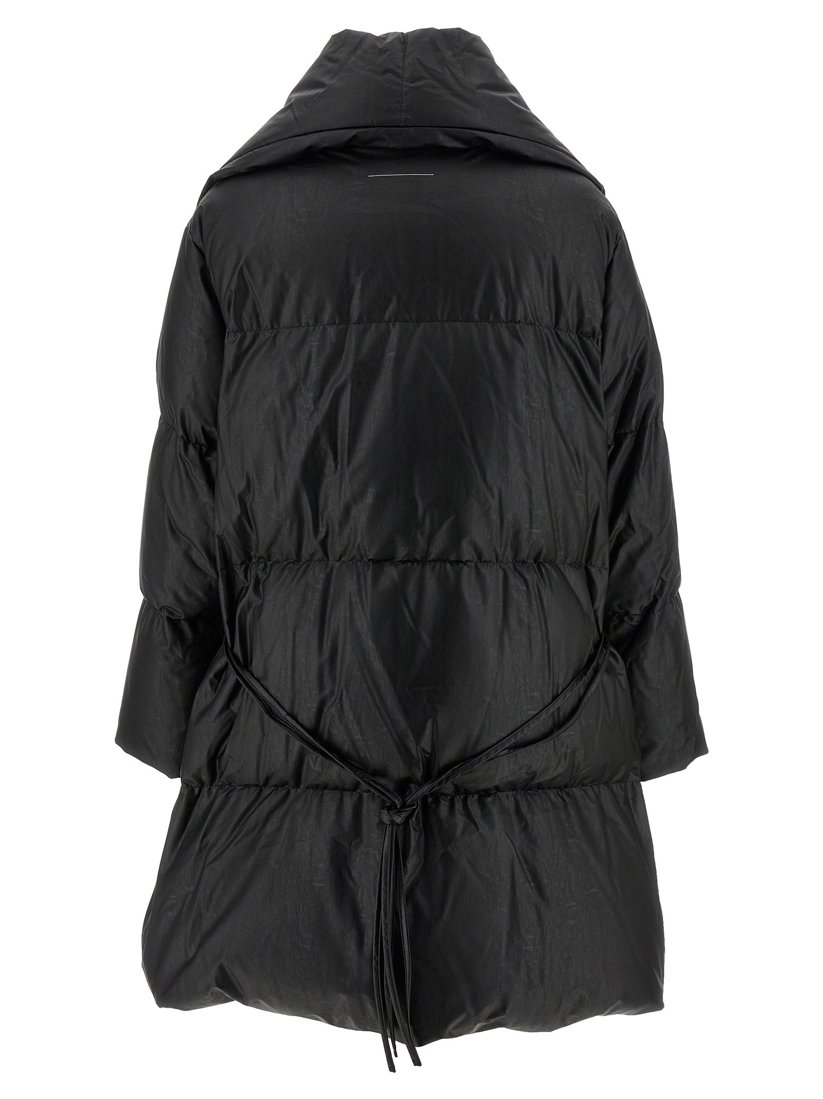 MM6 Maison Margiela Schwarzer Viskose-Mantel