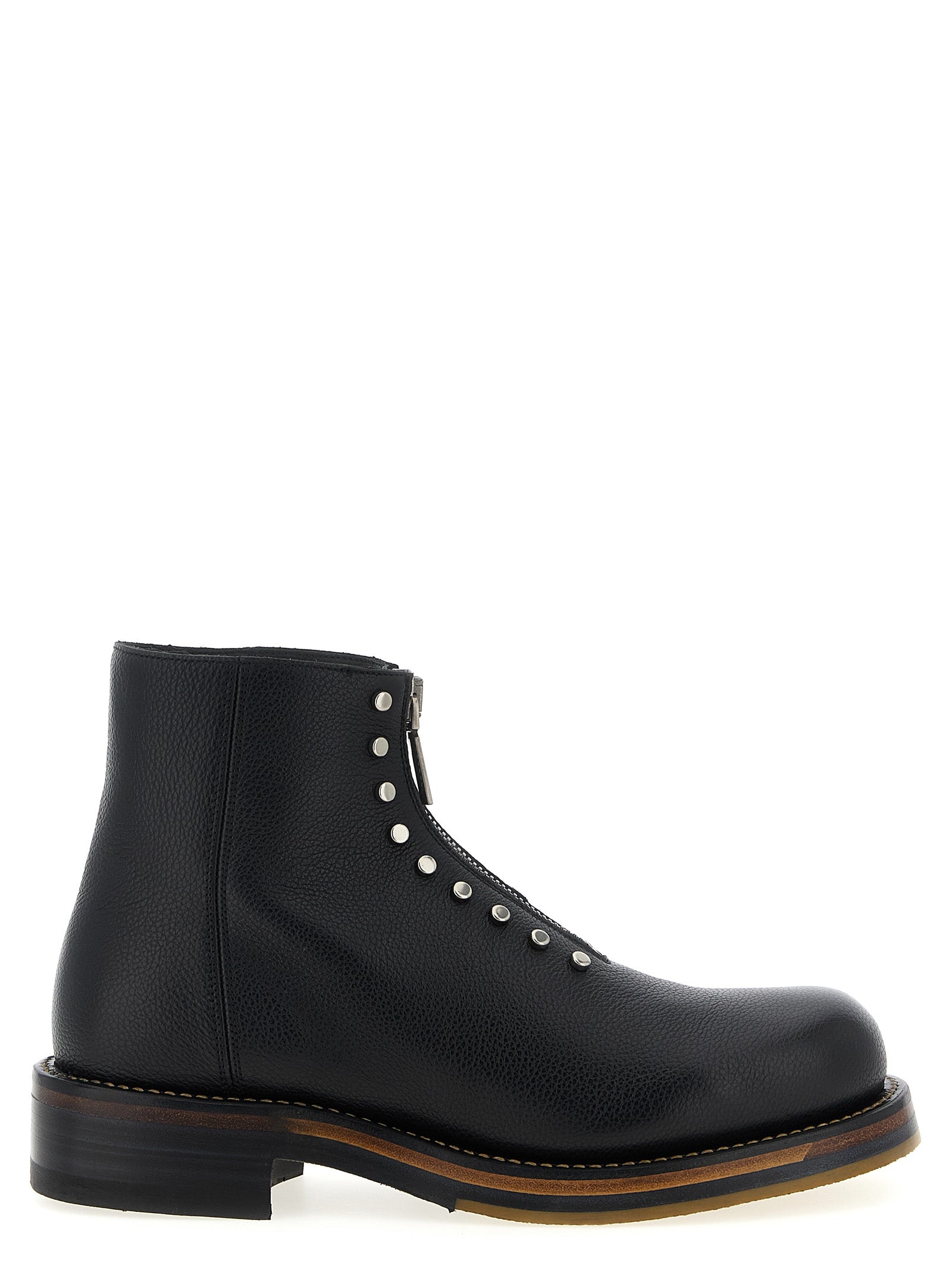 Alexander McQueen Schwarze Stiefeletten aus Kalbsleder