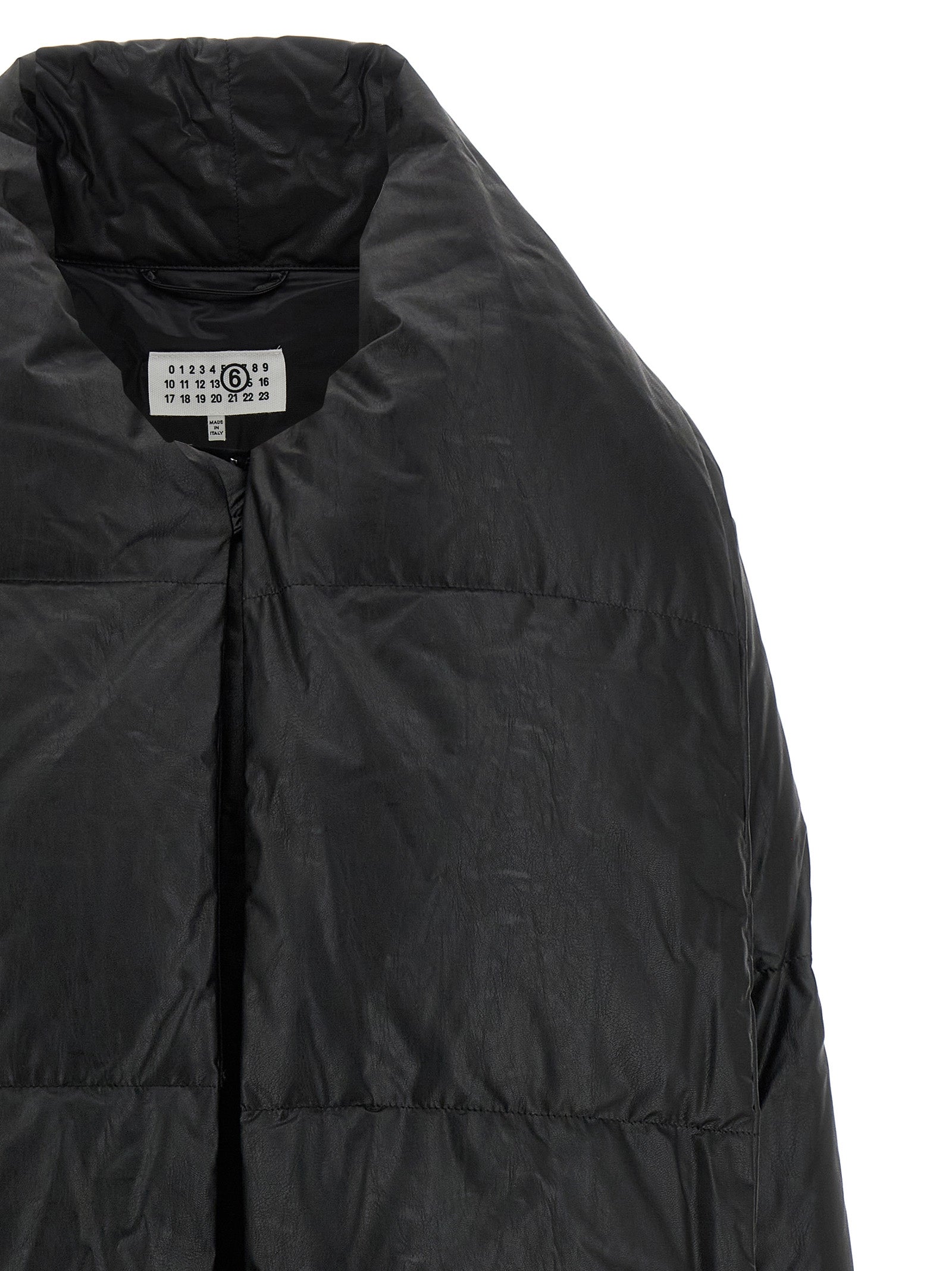 MM6 Maison Margiela Schwarzer Viskose-Mantel