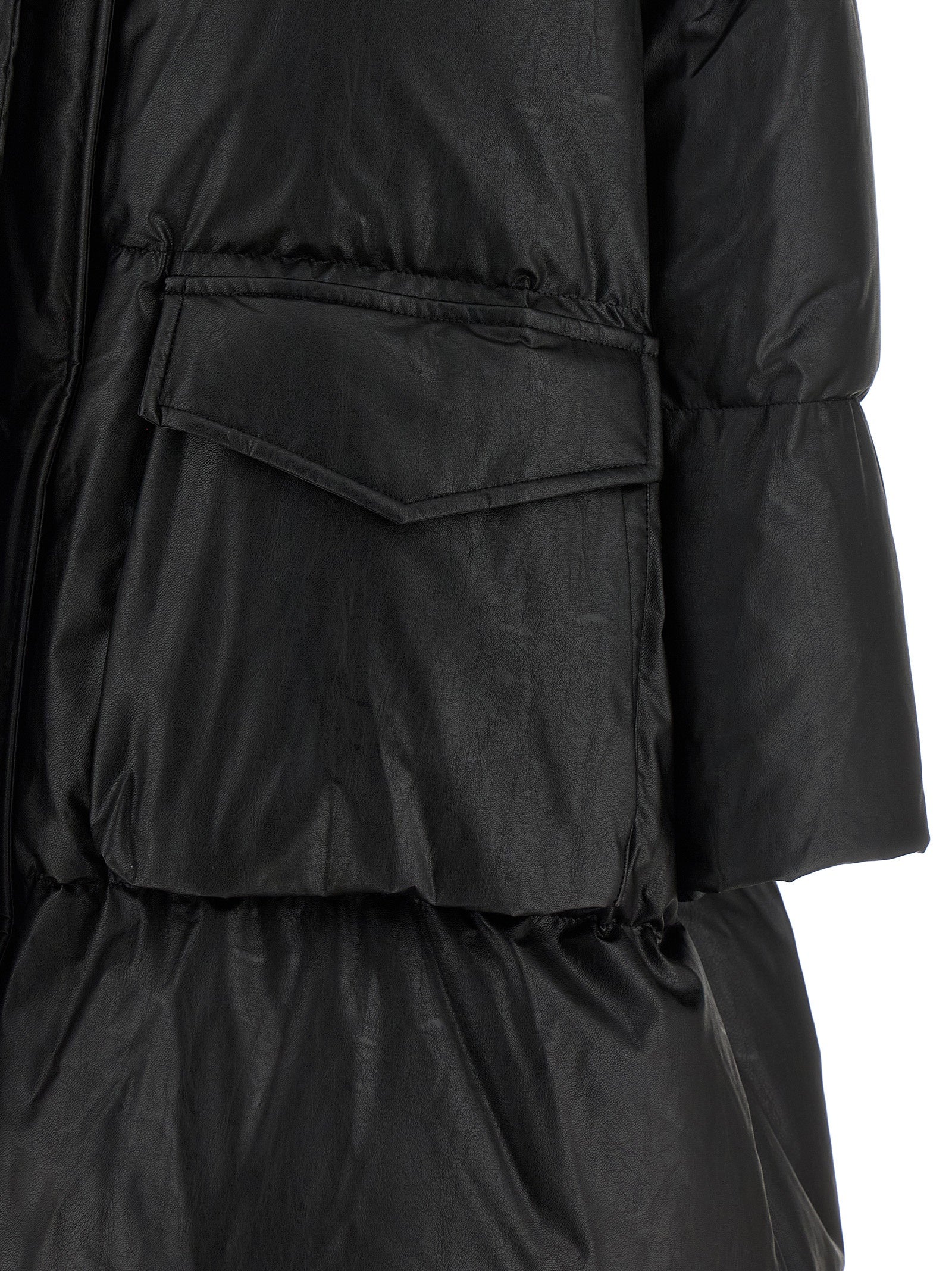 MM6 Maison Margiela Schwarzer Viskose-Mantel